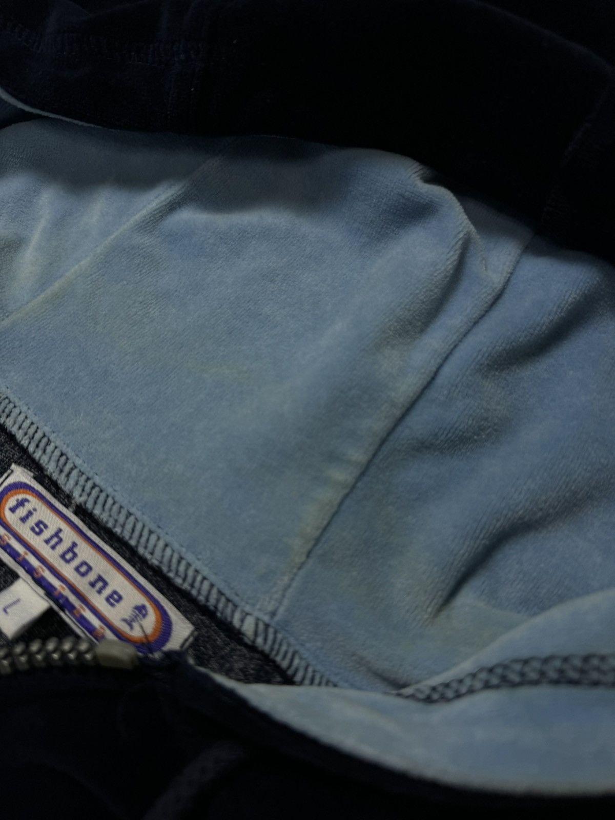 Japanese Brand × Vintage Vintage Fishbone Velvet Hoodie Vest Sleeveless Y2K STYLE 90s Size M / US 6-8 / IT 42-44 - 5 Thumbnail
