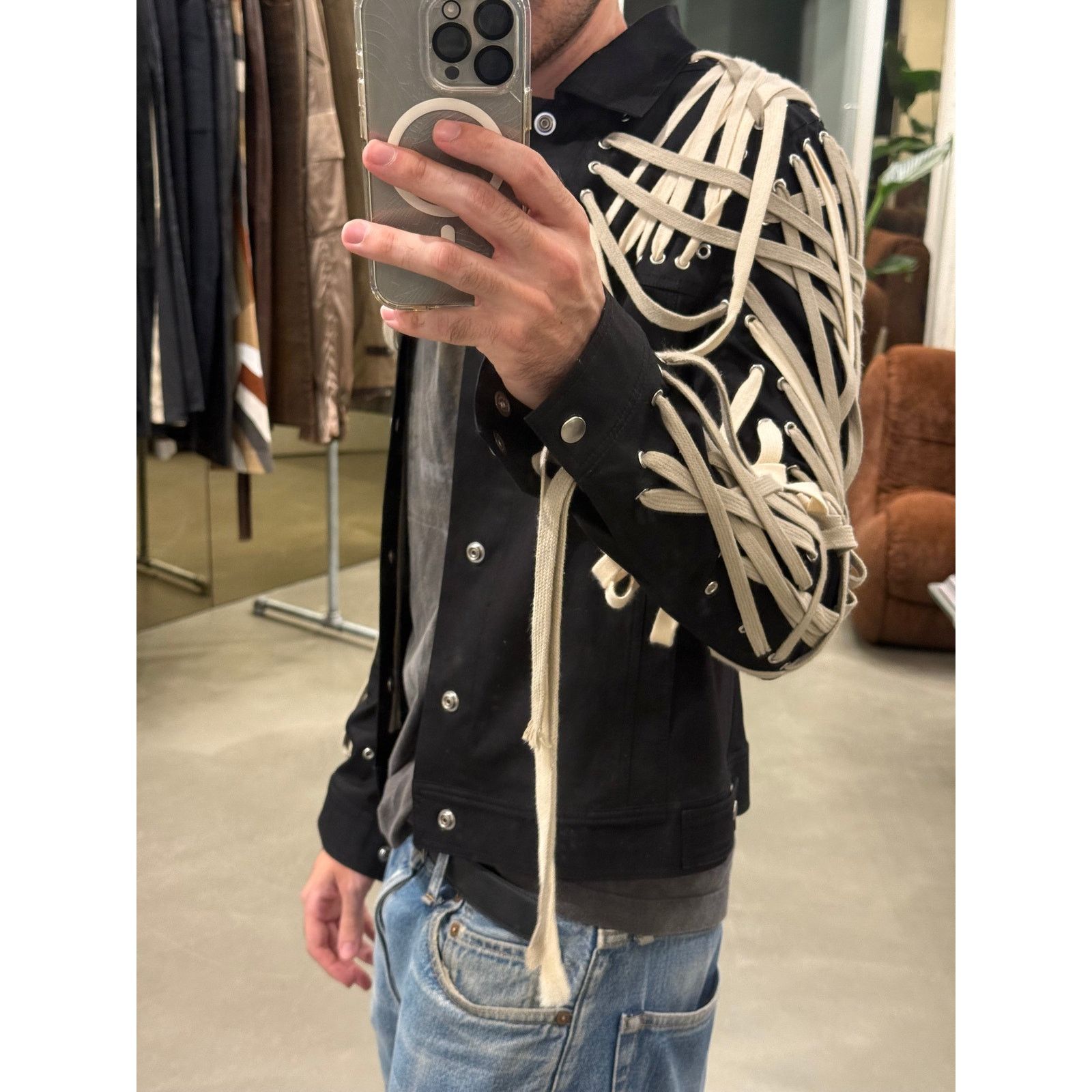 Rick Owens S/S2020 Rick Owens "Tecuatl" Megalace worker jacket Size S / US 4 / IT 40 - 3 Thumbnail