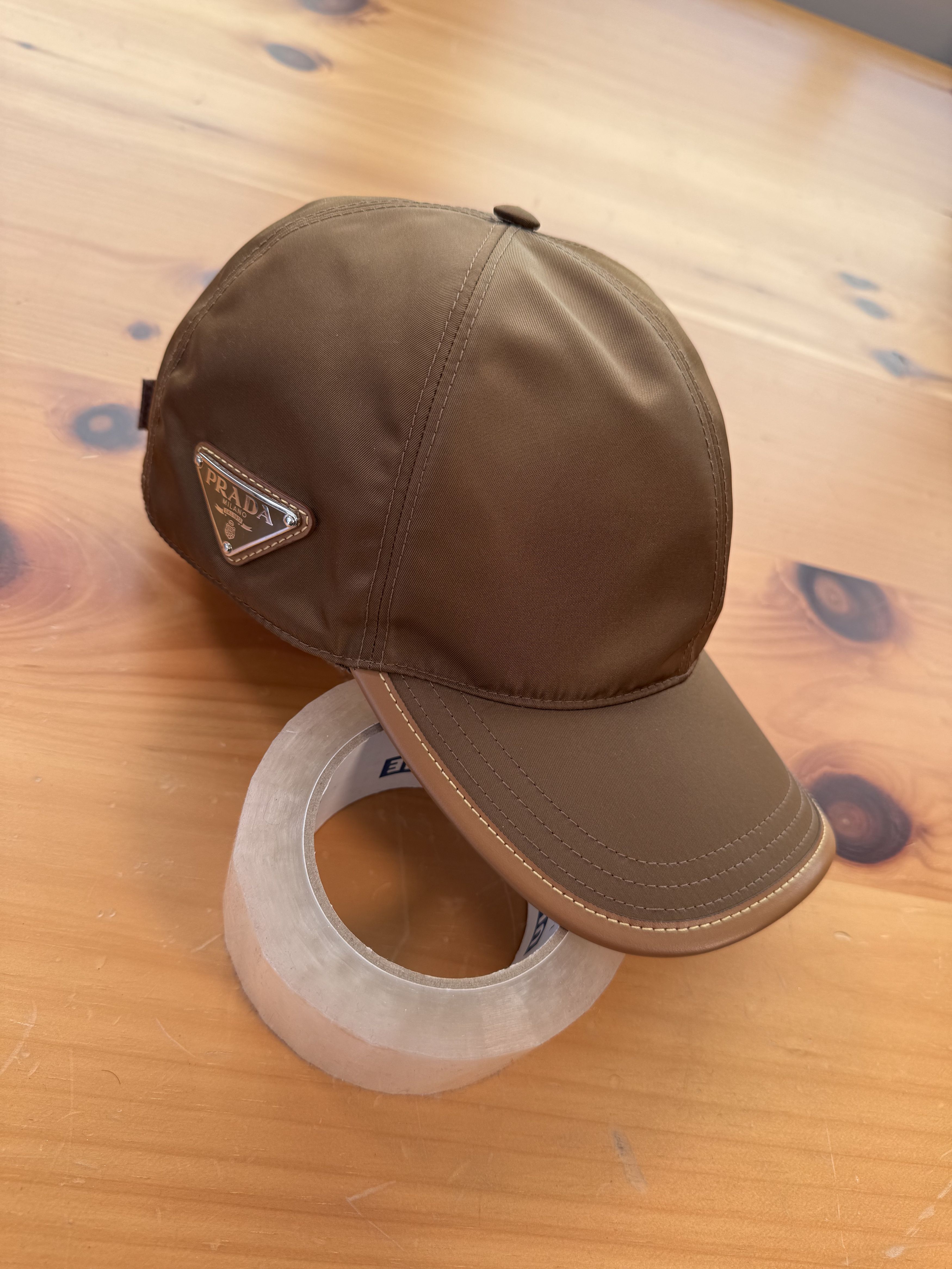 Prada Prada Nylon Leather Trim Hat snapback Size ONE SIZE - 1 Thumbnail