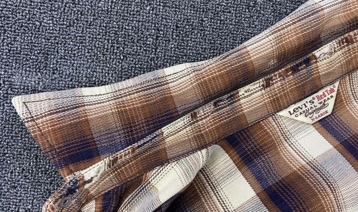 Levi's Vintage Levis Red Tab’s Classic Shadow Plaids Flannel Size XL / US 12-14 / IT 48-50 - 13 Thumbnail
