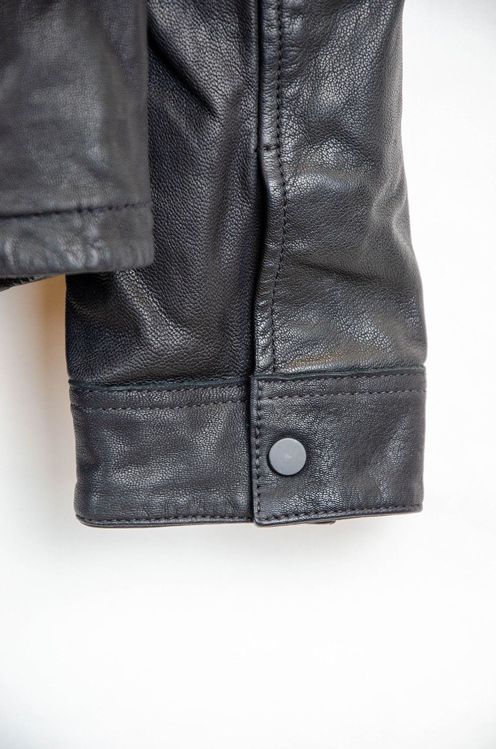 Allsaints AllSaints Holmes Leather Moto Jacket Black Size XL Size US XL / EU 56 / 4 - 9 Thumbnail