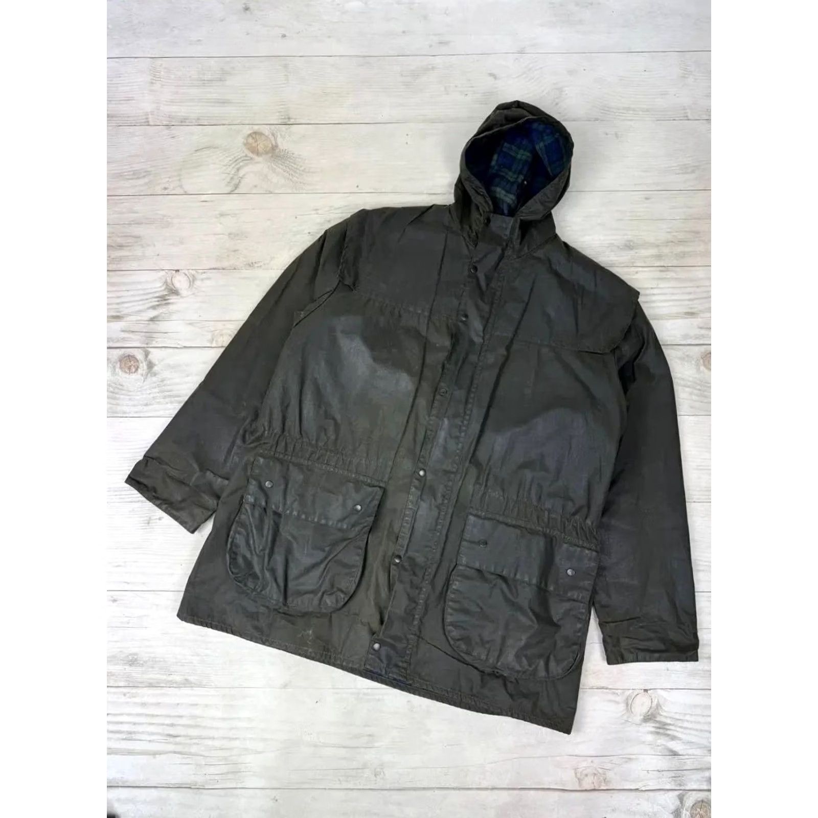 Barbour VINTAGE Barbour Jacket Waxed Durham Cotton Green Barbour Jacket Men S Size S Size US S / EU 44-46 / 1 - 2 Thumbnail