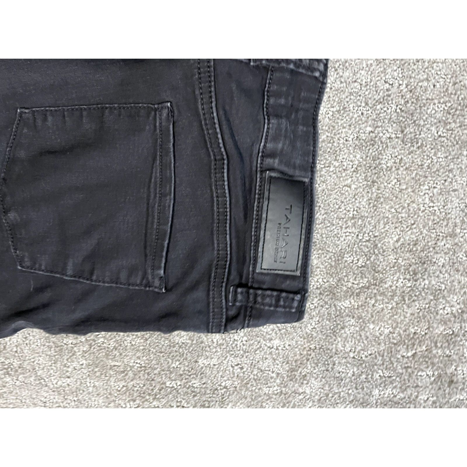 Vintage Tahari Skinny Jeans Womens Size 10 Mid Rise Black Dark Wash Denim Size 32" / US 10 / IT 46 - 5 Thumbnail