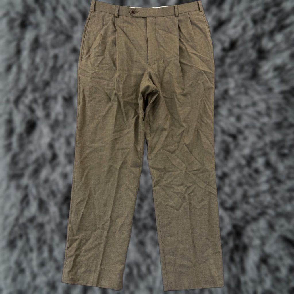 Brooks Brothers Brooks Brothers 346 Dress Pants Men’s 34x30 Brown Wool Pleated Zip Trousers Button Hook & Eye Pocket Slash Pockets Straight Regular Size 34 Size US 34 / EU 50 - 1 Thumbnail