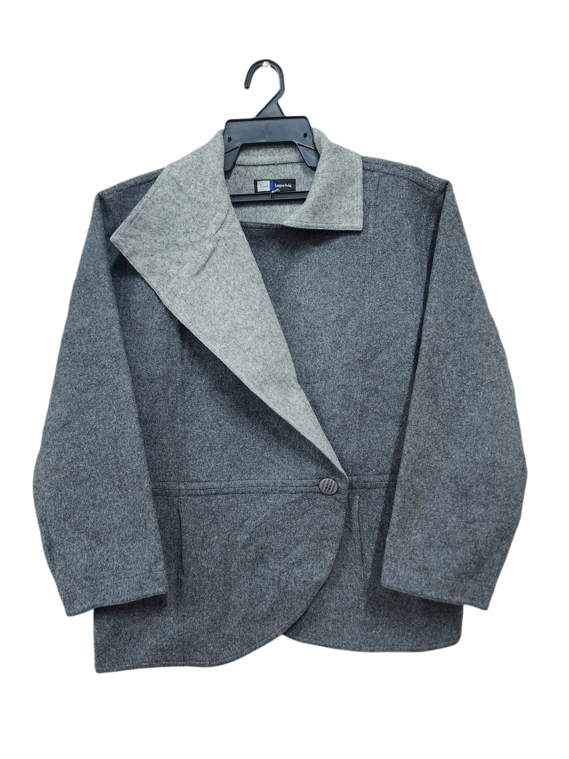 Karl Lagerfeld Karl Lagerfeld Vintage Double Breast Wool Blend Jacket Size L / US 10 / IT 46 - 2 Thumbnail