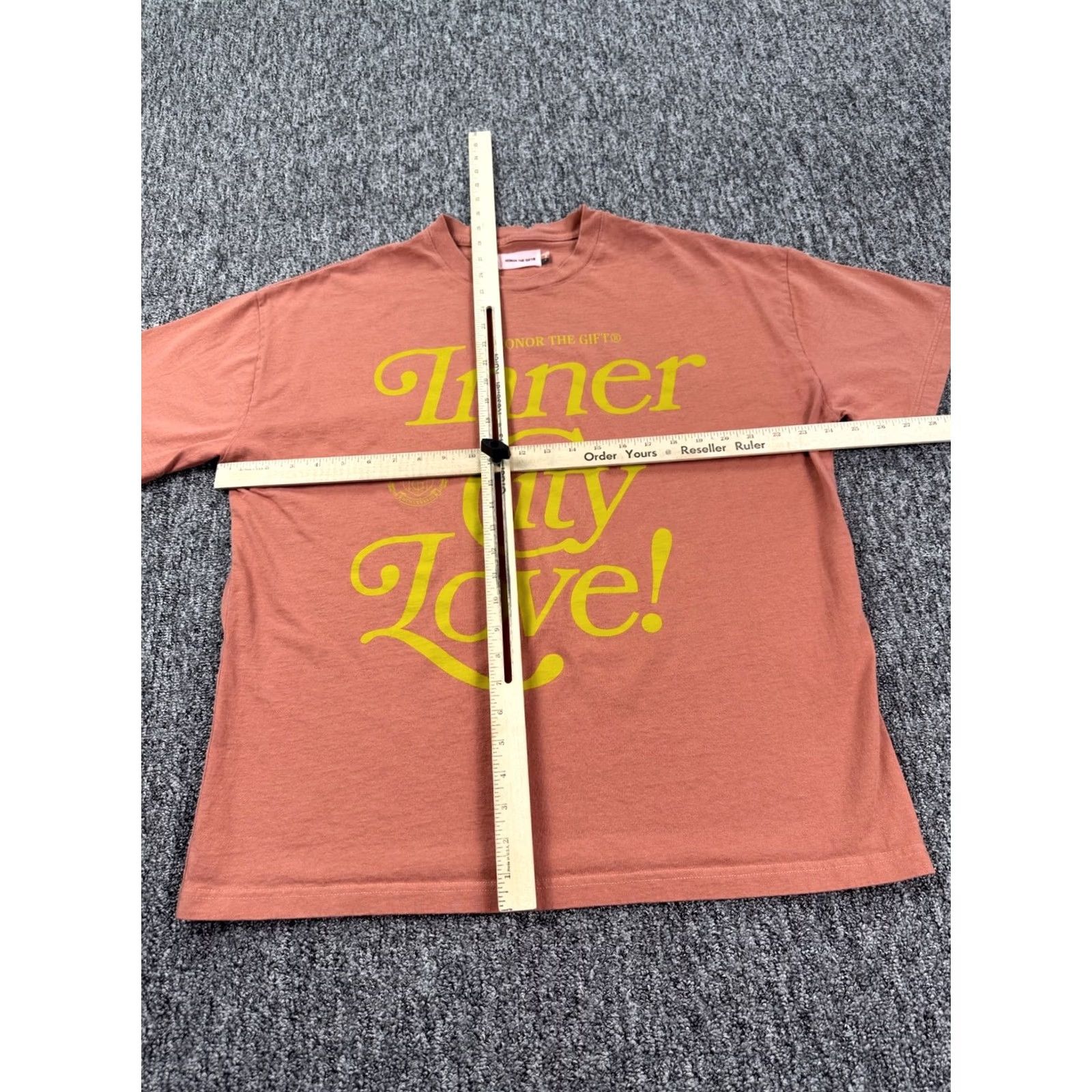 Honor The Gift T-Shirt Mens 2XL Orange Inner City Love Short Sleeve Crewneck Graphic Print, Men's (Size Xxl) — image 5 of 6