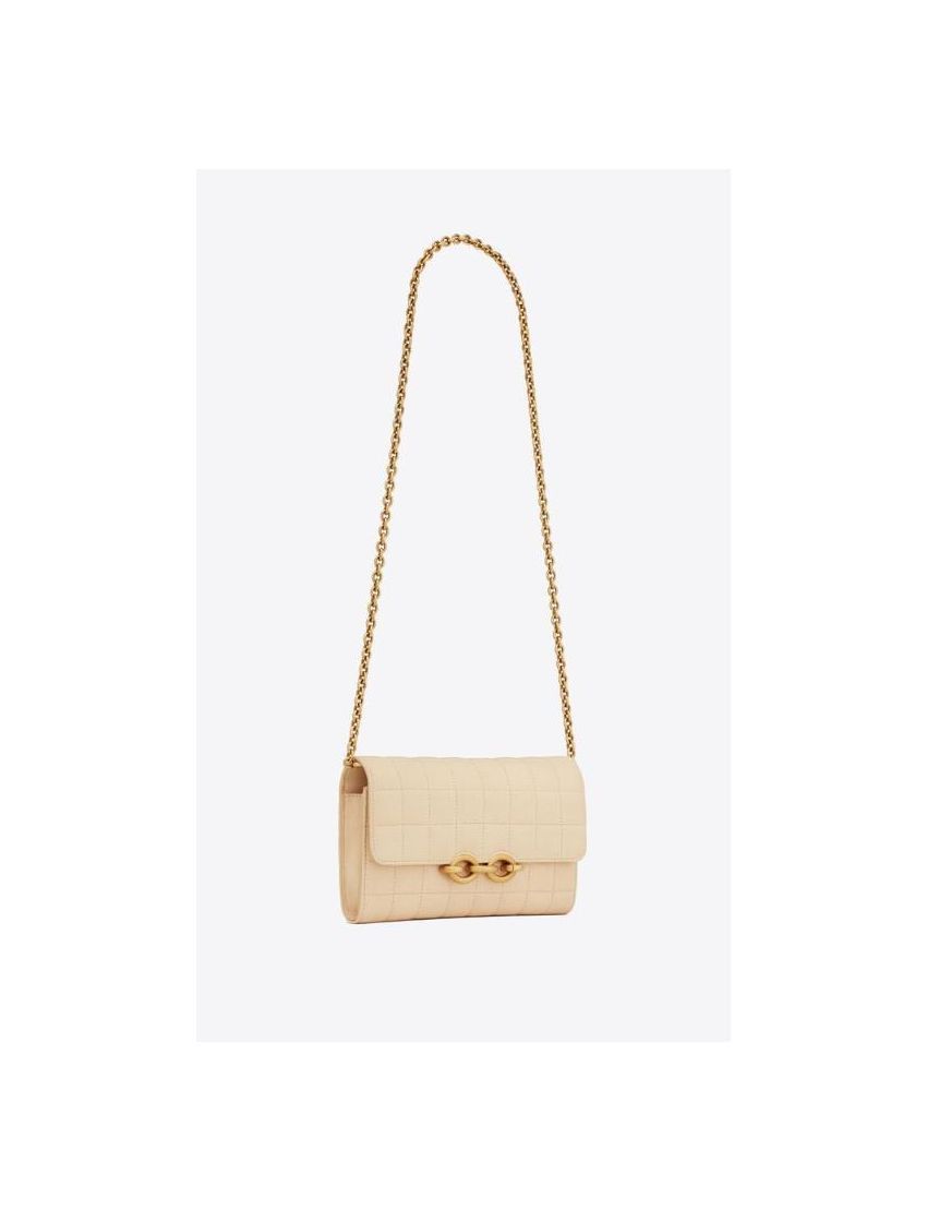 Saint Laurent Paris o1s1wg110924 Size: OS / Le Maillon Chain Wallet in Beige Size ONE SIZE - 5 Thumbnail