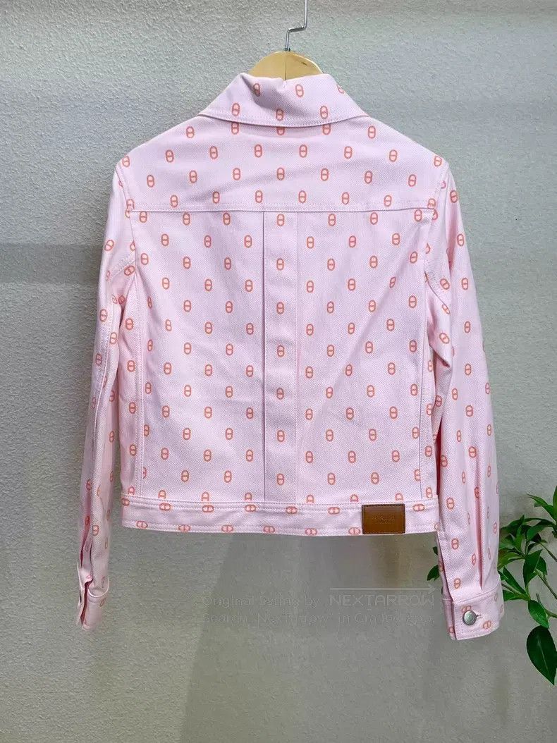 Hermes Hermes 23ss Pig Nose Printed Denim Jacket Size XXS / US 00 / IT 34 - 2 Thumbnail