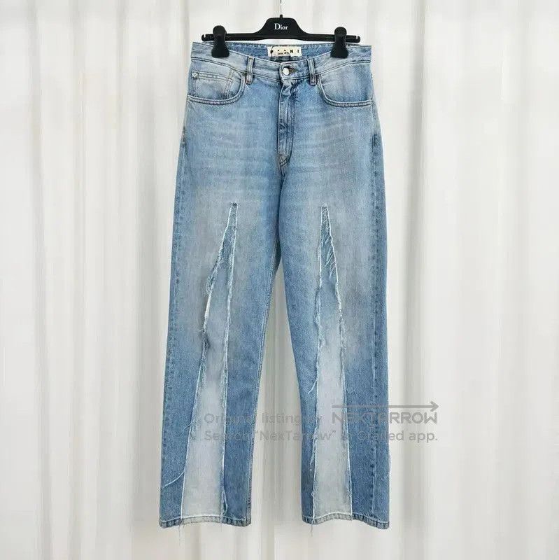 Marni Marni Casual Blue Cotton Logo Pants for Men . Size US 44 / EU 60 - 1 Thumbnail