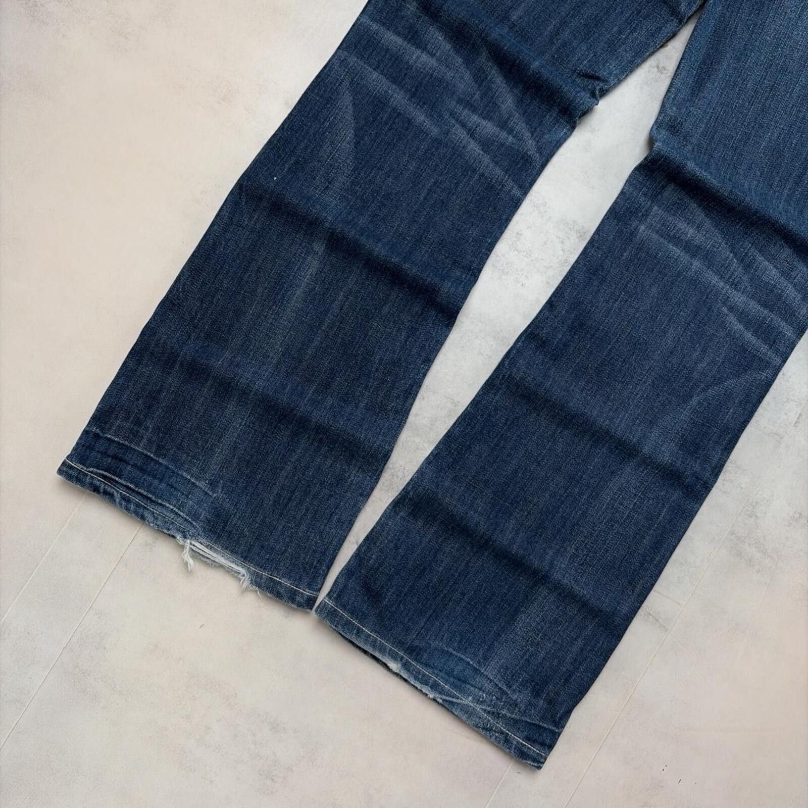 Other Y2K Blue MEK Denim Grunge Bootcut Gothic Denim Jeans Size 30" / US 8 / IT 44 - 3 Thumbnail