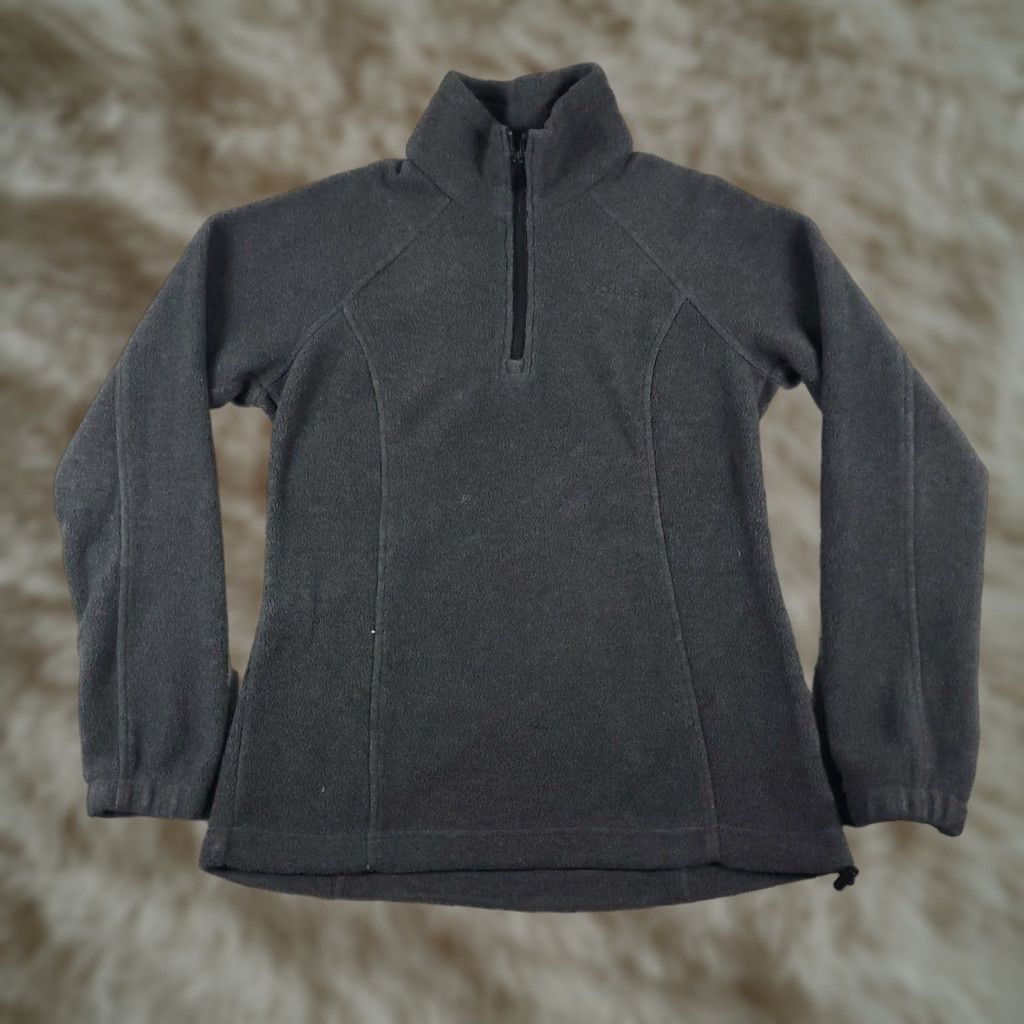 Vintage Columbia Sweater Women’s Small Gray Fleece 1/4 Zip Up Pullover Sweatshirt Size S / US 4 / IT 40 - 1 Thumbnail