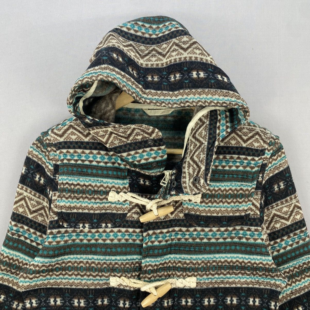 Japanese Brand Navajo Knitted Duffle Jacket Hoodie Size US S / EU 44-46 / 1 - 7 Thumbnail