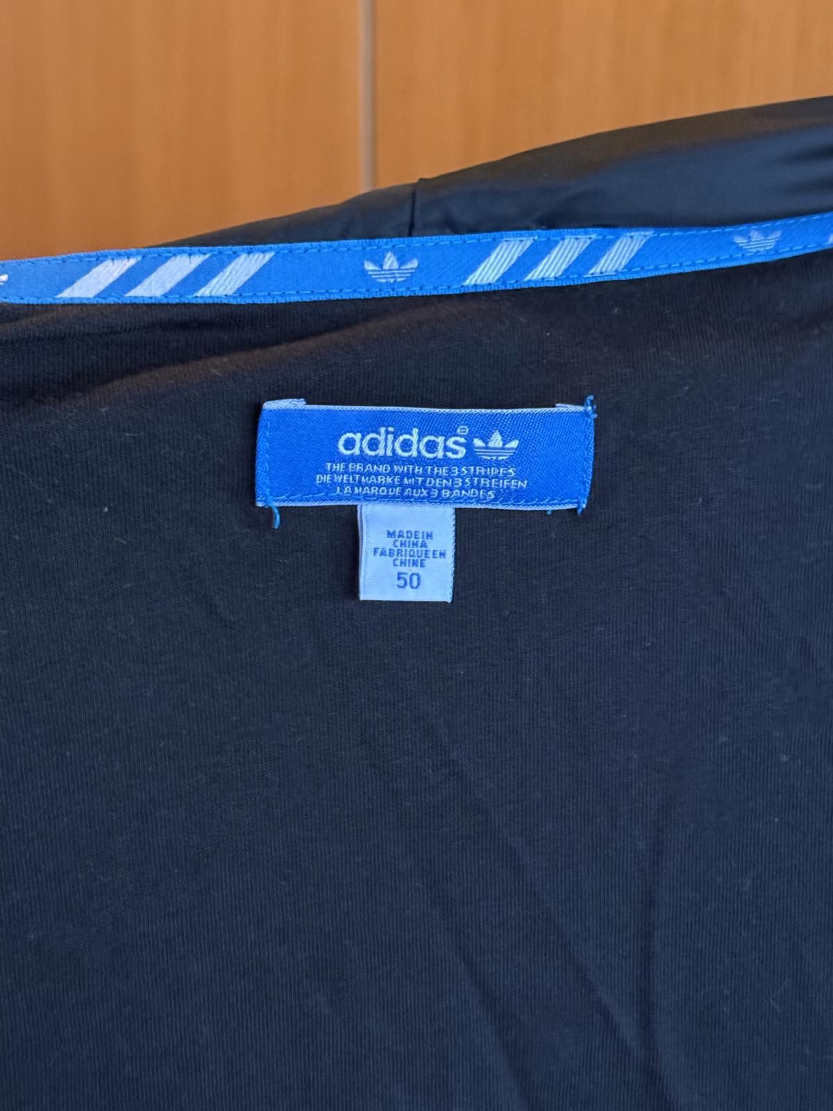 Adidas Adidas Men's Black and Gray Windbreaker Jacket with Hood Size US M / EU 48-50 / 2 - 7 Thumbnail