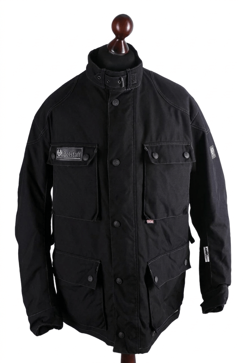 Belstaff Belstaff Heavy Field Jacket Black Moto Waxed Style Zip Size US XL / EU 56 / 4 - 1 Thumbnail
