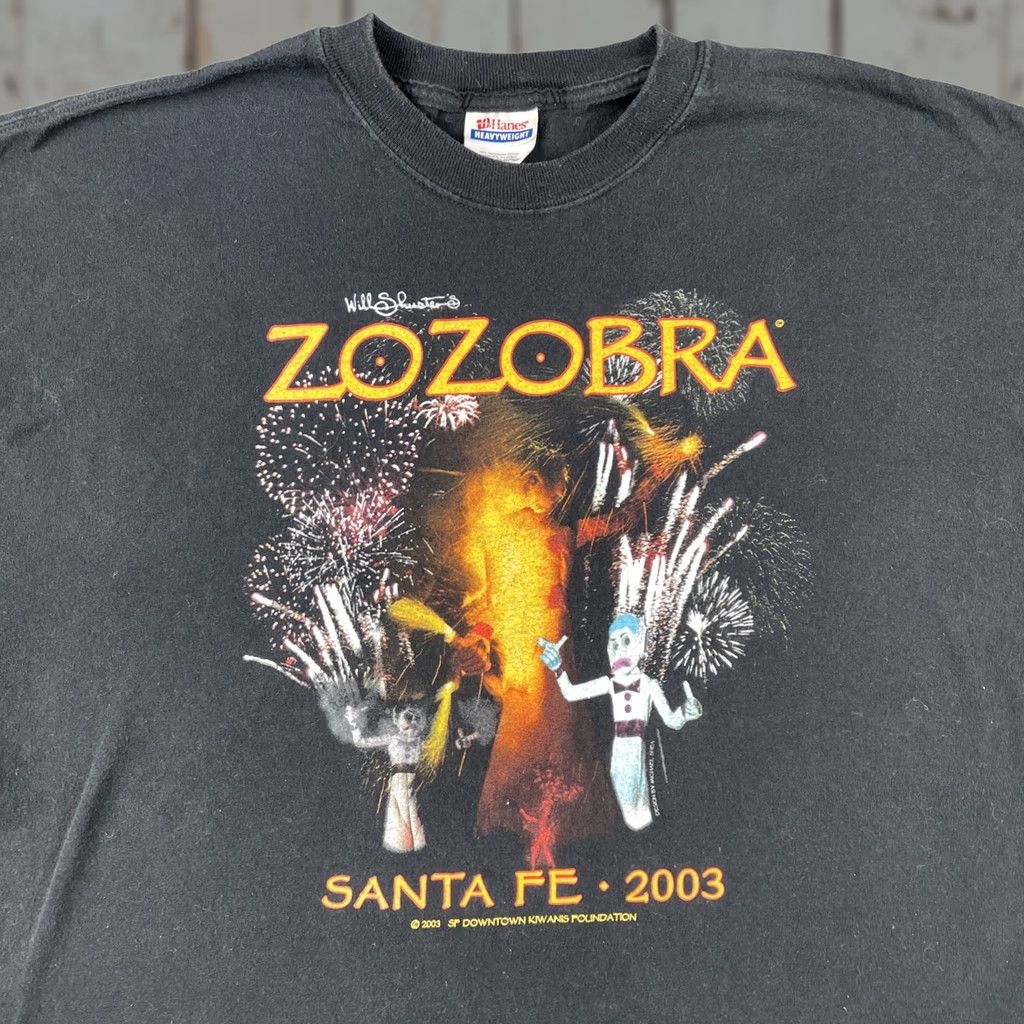 Hanes VINTAGE Hanes XL Zozobra 2003 Black Shirt Men Crew Neck Short Sleeve 90s Y2K Desert Southwestern Santa Fe New Mexico Burn Him Firedancer Music Dance Size US XL / EU 56 / 4 - 1 Thumbnail