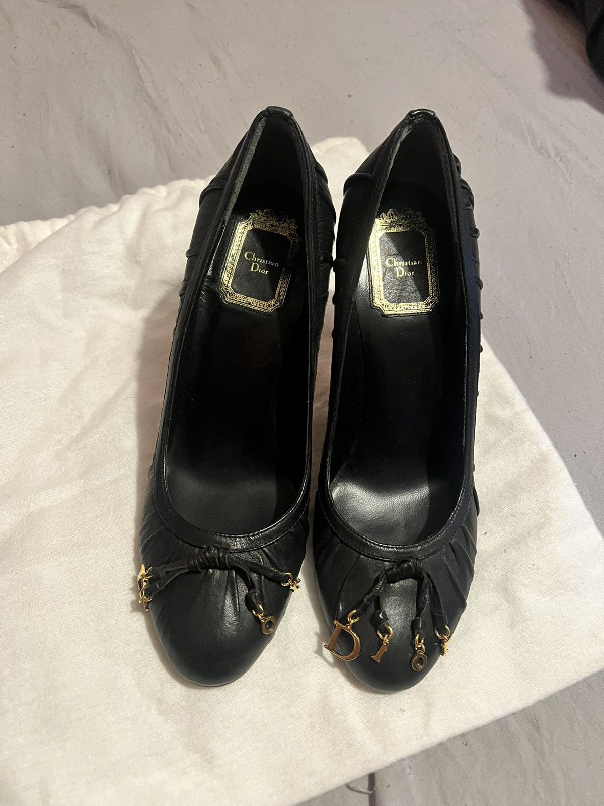 Dior Dior Leather Heels Size US 7.5 / IT 37.5 - 1 Thumbnail