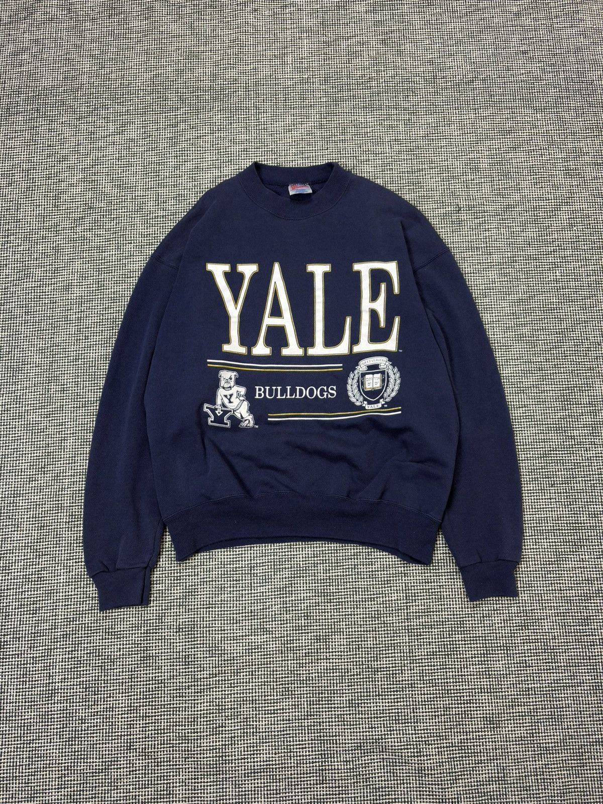Hanes 1990s vintage Yale university NCAA football bulldogs sweatsh Size US XL / EU 56 / 4 - 2 Thumbnail