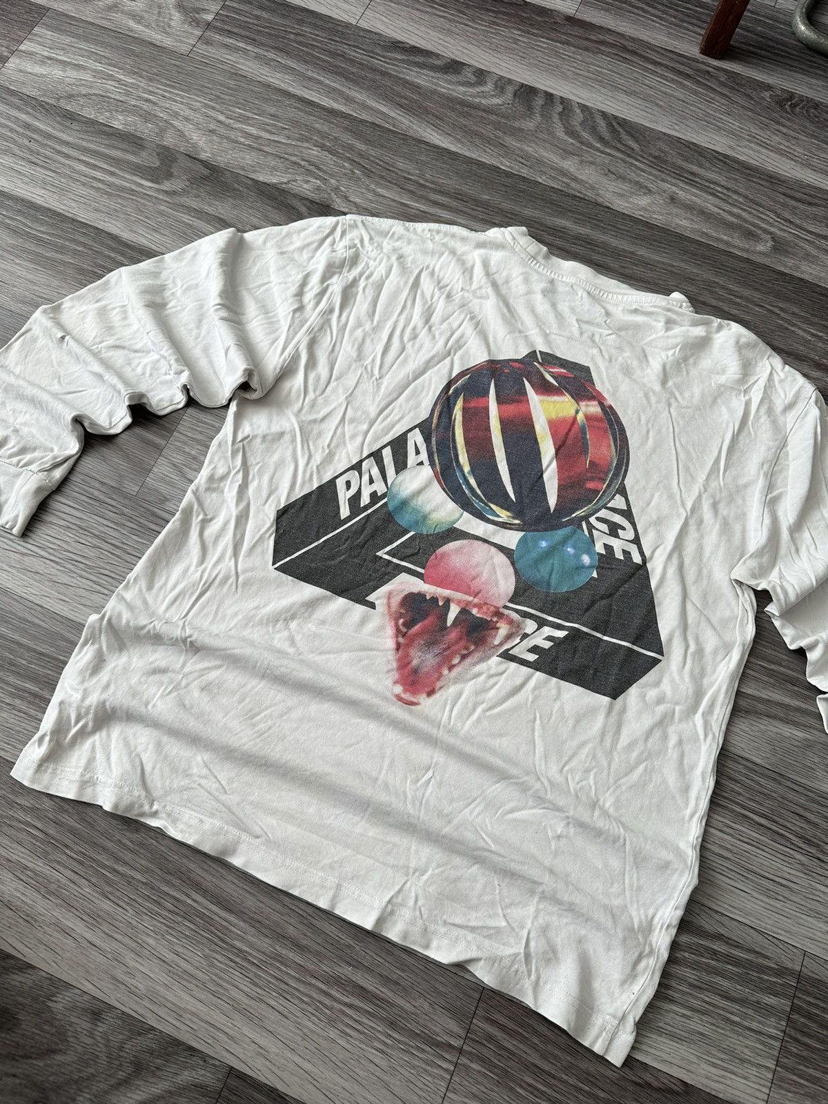 Palace Palace White Snake distressed y2k hype Longsleeve streetwear Size US L / EU 52-54 / 3 - 2 Thumbnail