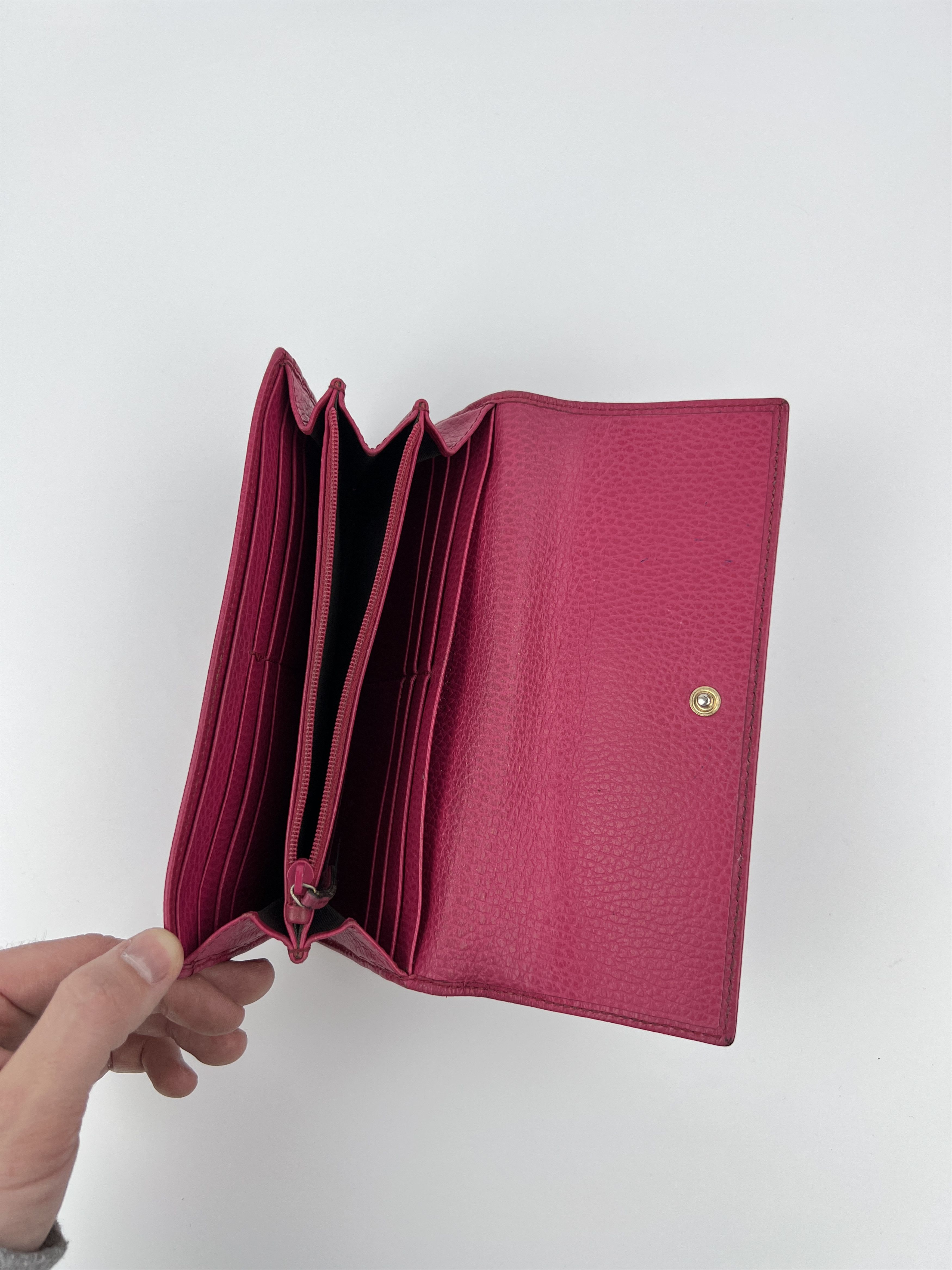Gucci Gucci Dollar Calfskin Pink Leather Wallet Size ONE SIZE - 3 Thumbnail