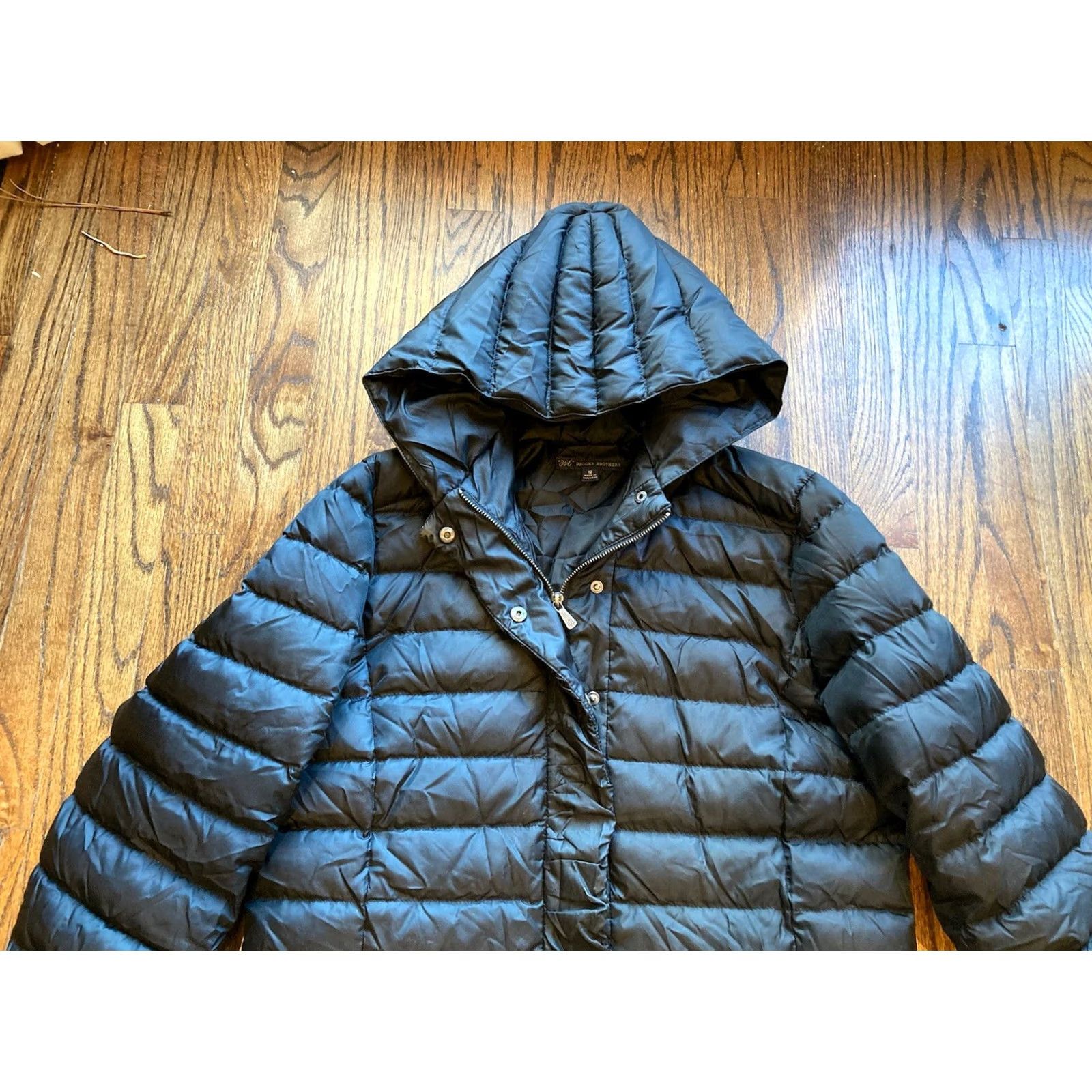 Brooks Brothers Brooks Brothers Parka Jacket Hooded Duck Down Black Womens Size 12 Puffer Size XL / US 12-14 / IT 48-50 - 4 Thumbnail