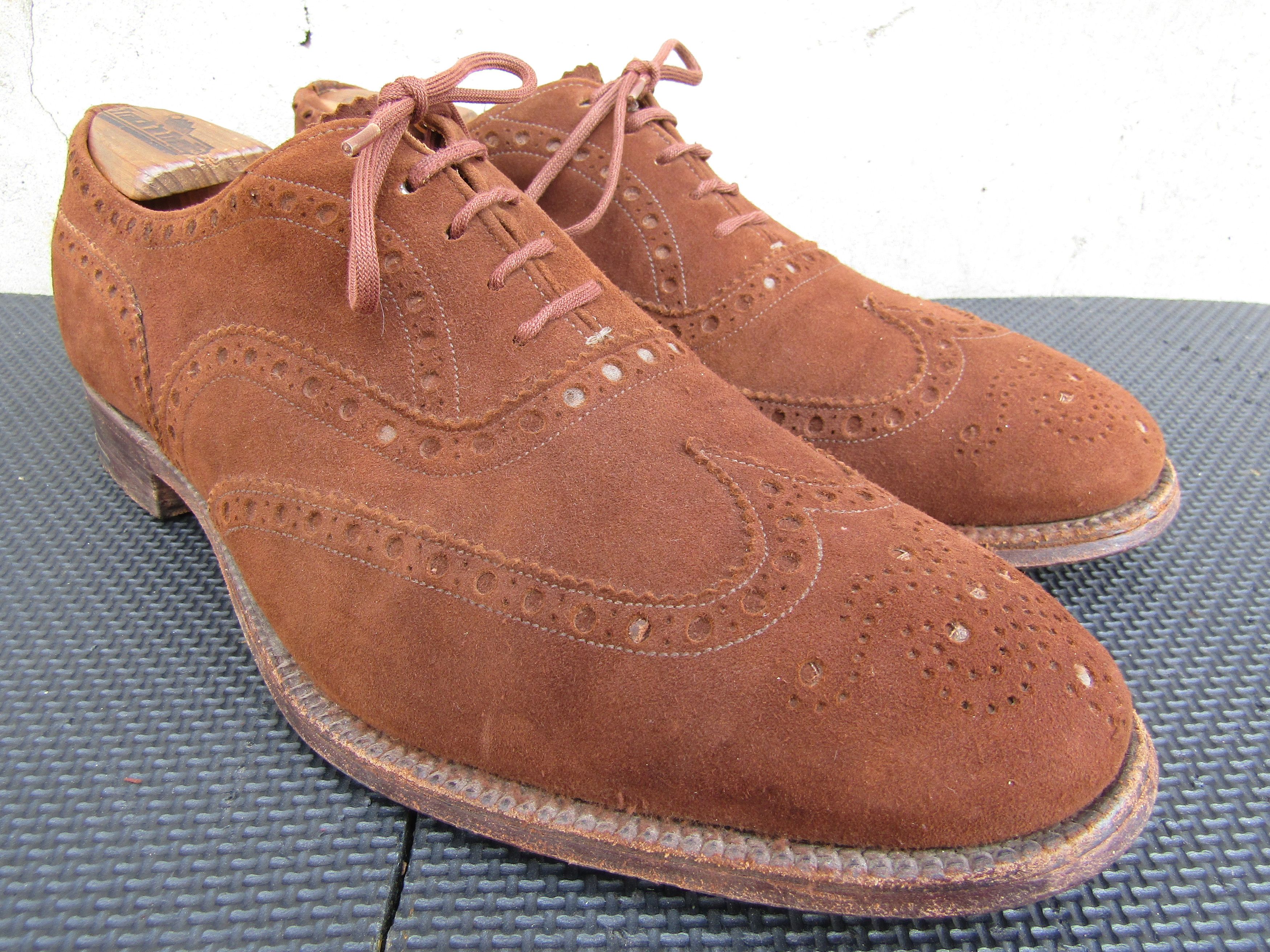 Church's Church's Cape Buck Suede Oxford Brogue Shoes Size US 10.5 / EU 43-44 - 6 Thumbnail