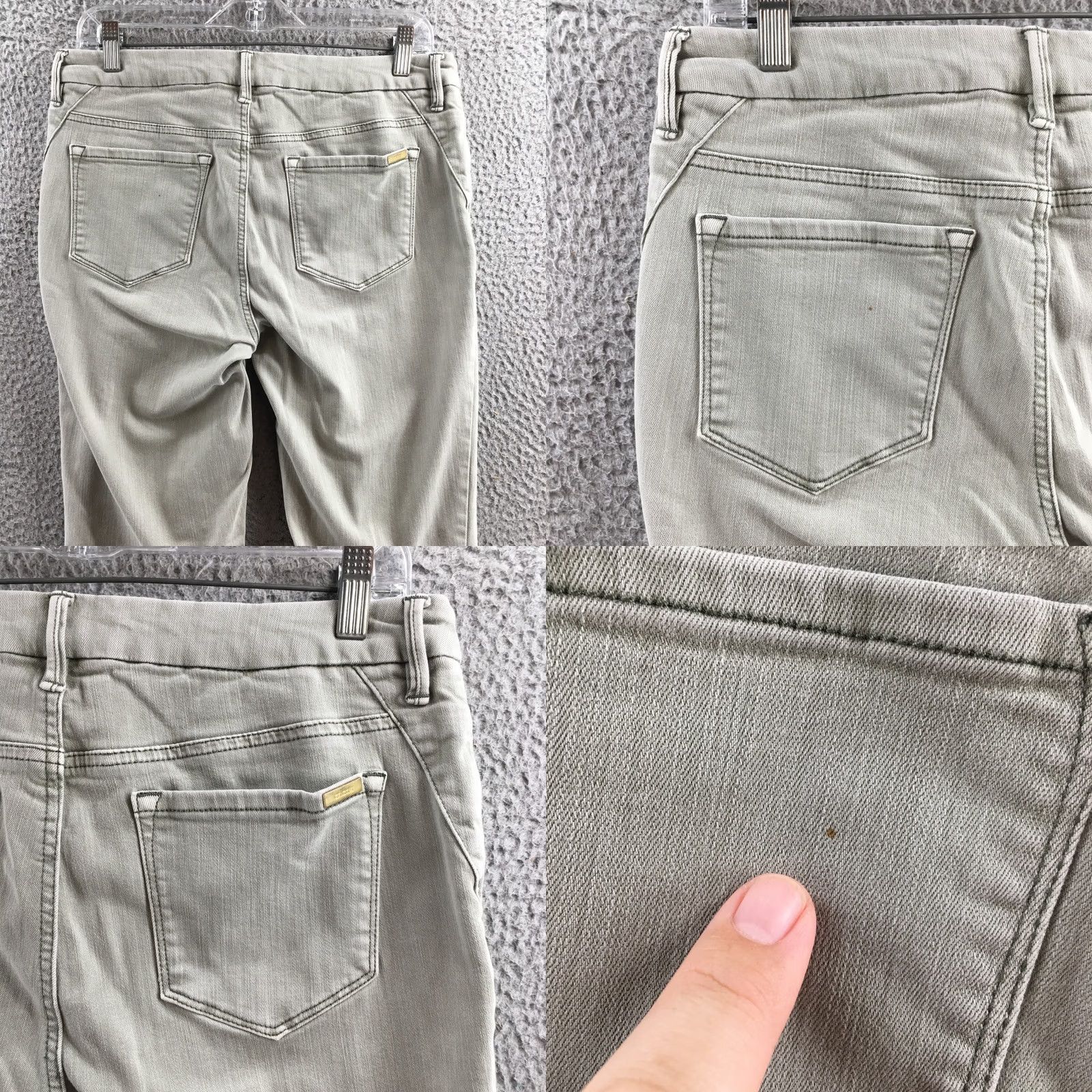 Vintage Chico's Skinny Jeans Women 0.5 Gray Mid Rise Zip Fly Stretch Denim Slim Fit Jeans Menus? Size 25" / US 0 / IT 36 - 9 Thumbnail