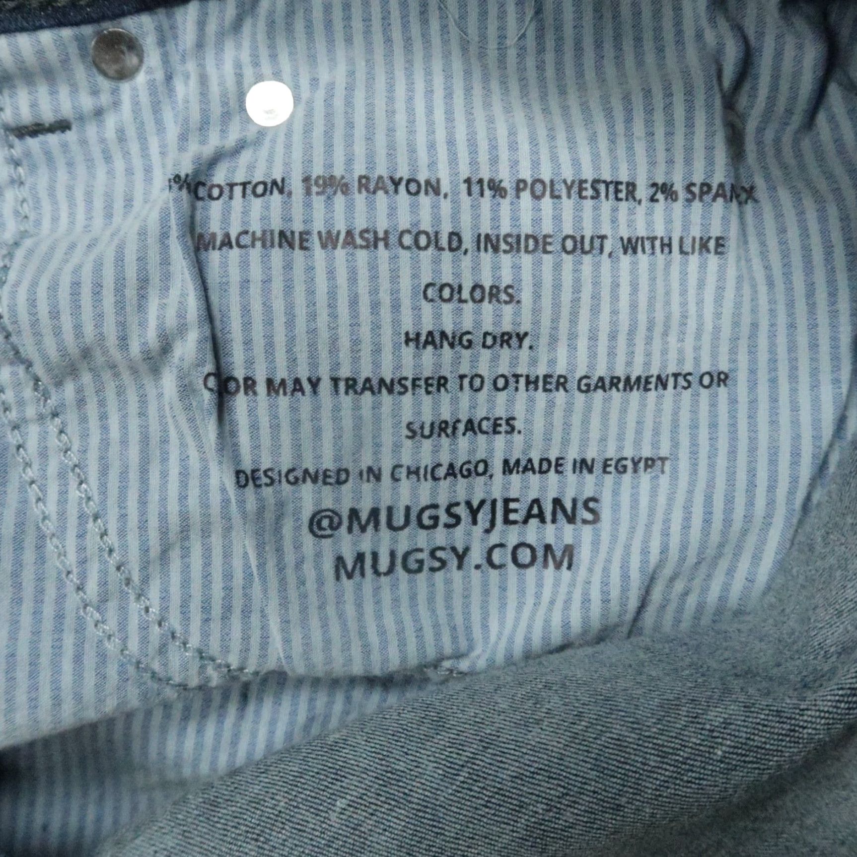 Vintage Mugsy Jeans Mens 42x30 Blue Fultons Straight Stretch 5 Pocket Jeans Size US 42 / EU 58 - 7 Thumbnail