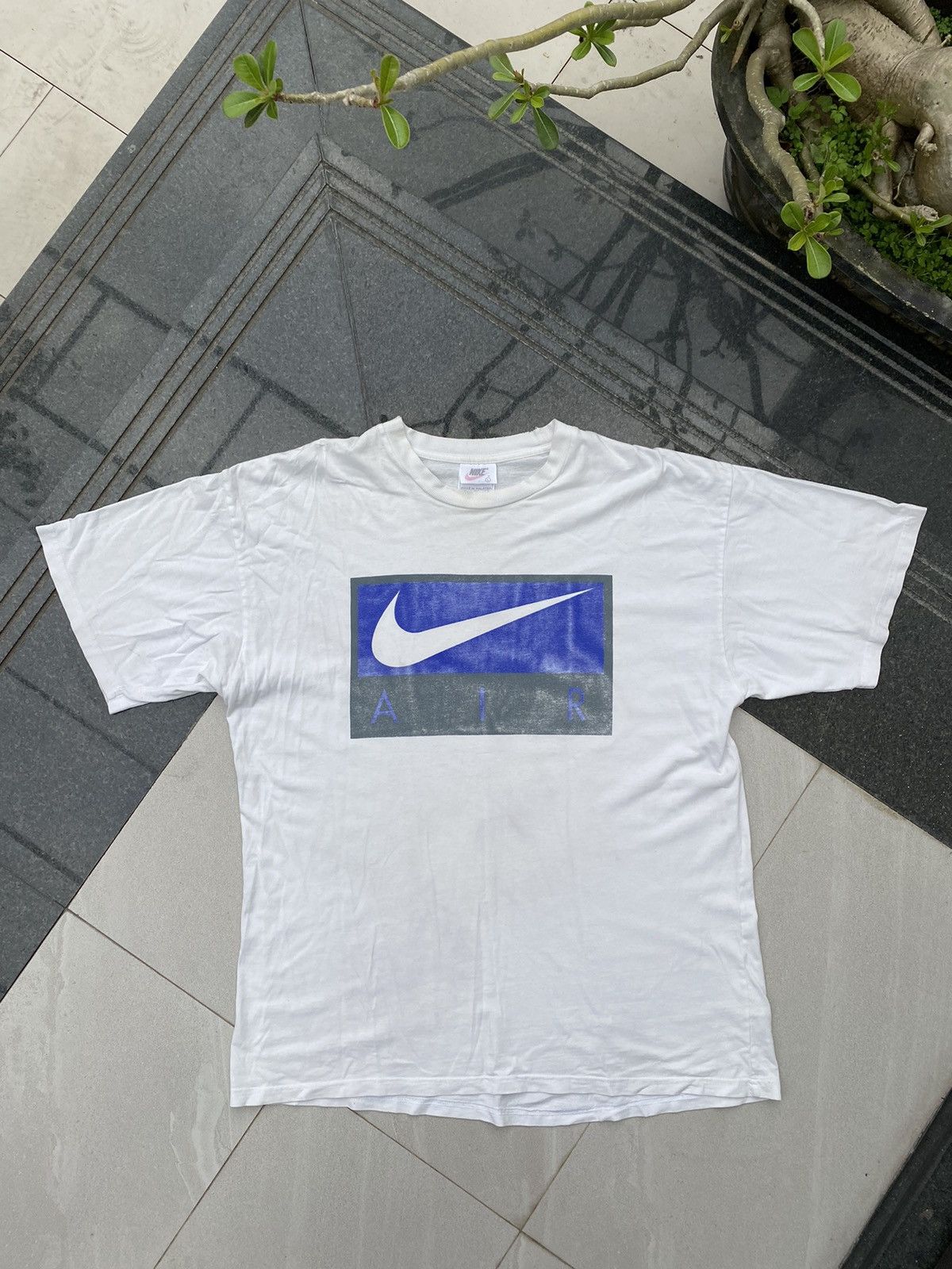 Nike × Vintage 90S NIKE AIR VINTAGE BIG LOGO RETRO Y2K TEE TSHIRT Size US L / EU 52-54 / 3 - 1 Thumbnail