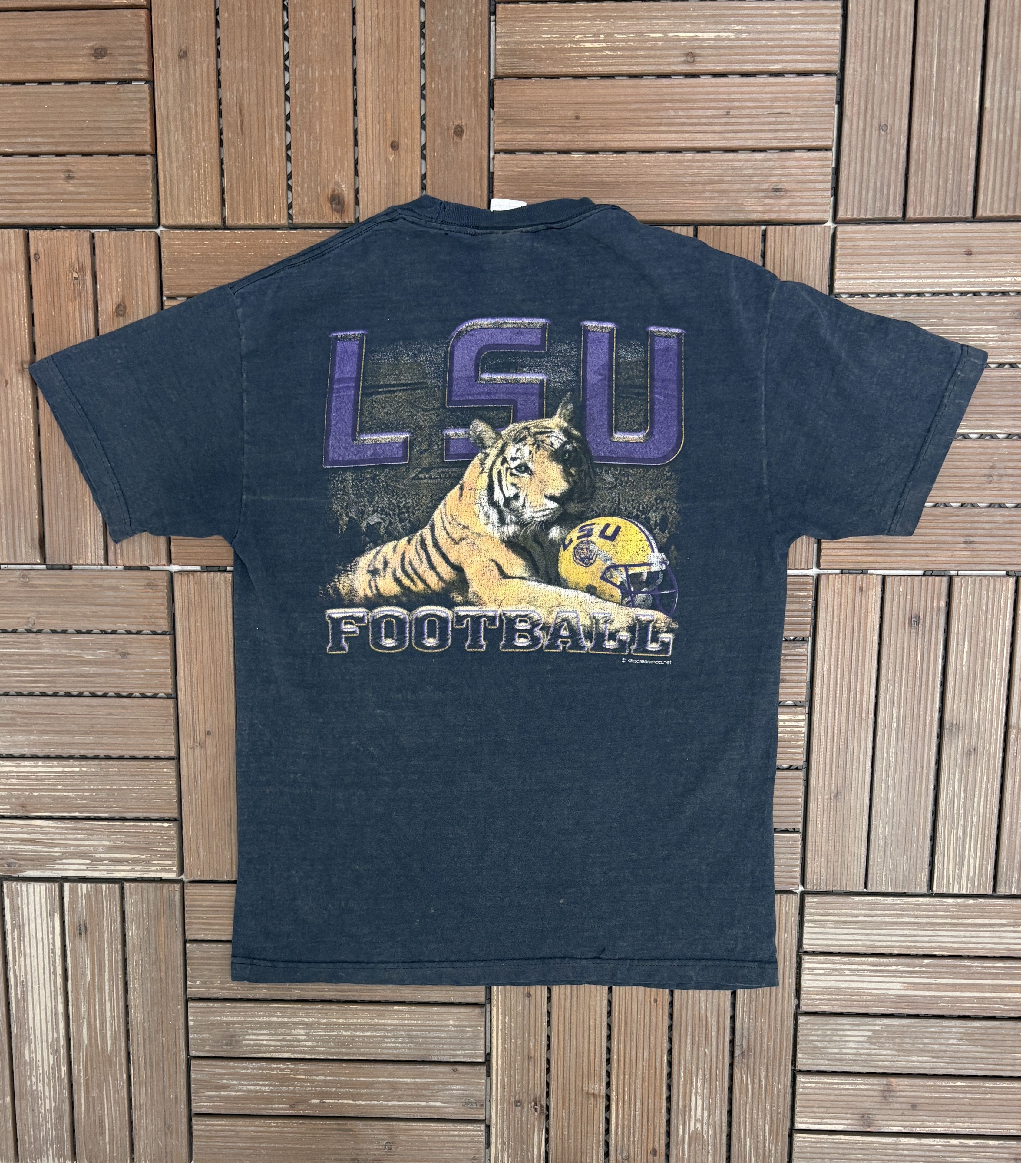 Vintage LSU Tigers Football Vintage Black T-Shirt Tee Size US L / EU 52-54 / 3 - 4 Thumbnail