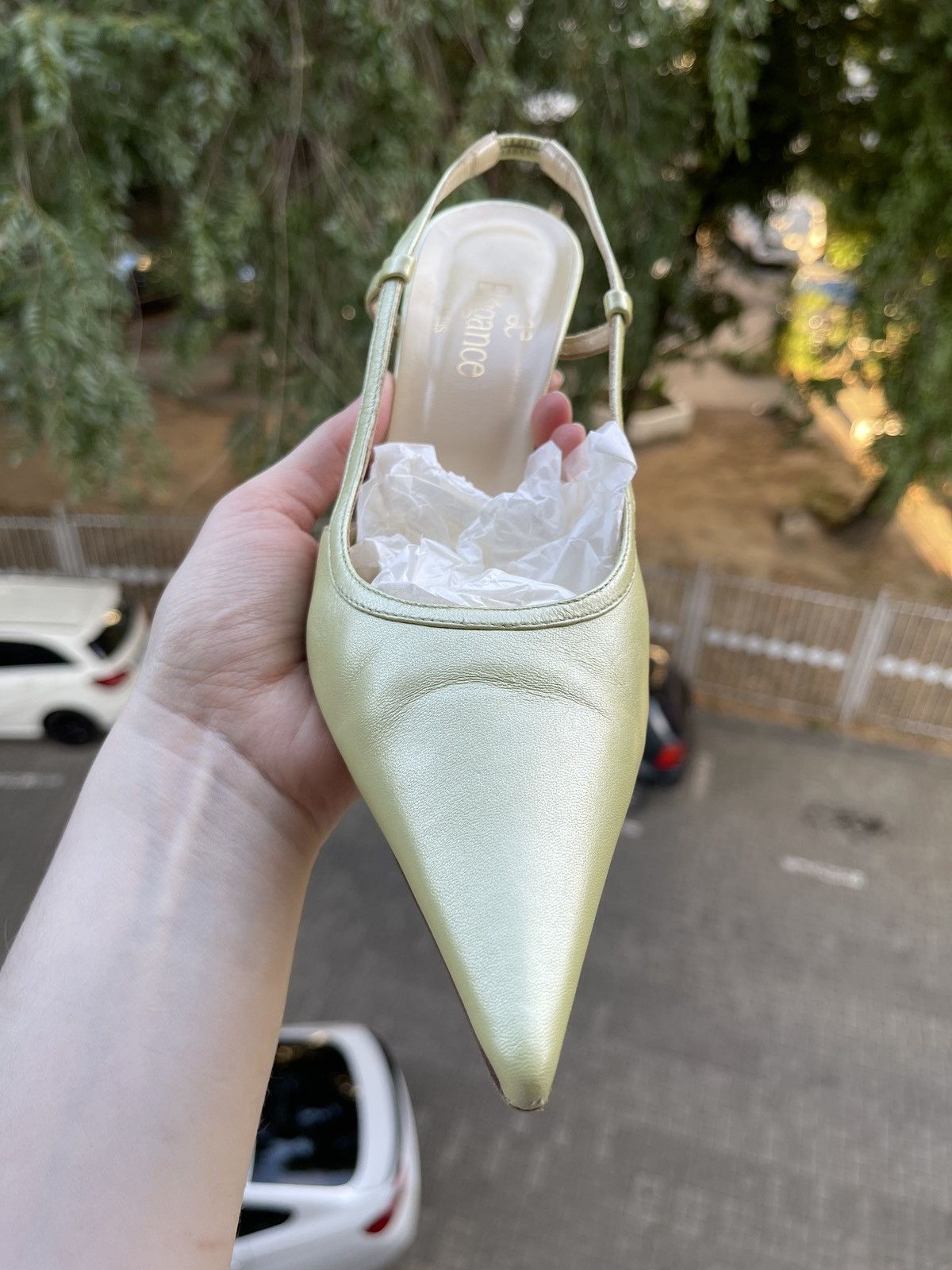 Other Elegance Paris leather sling-backs Size US 7 / IT 37 - 3 Thumbnail