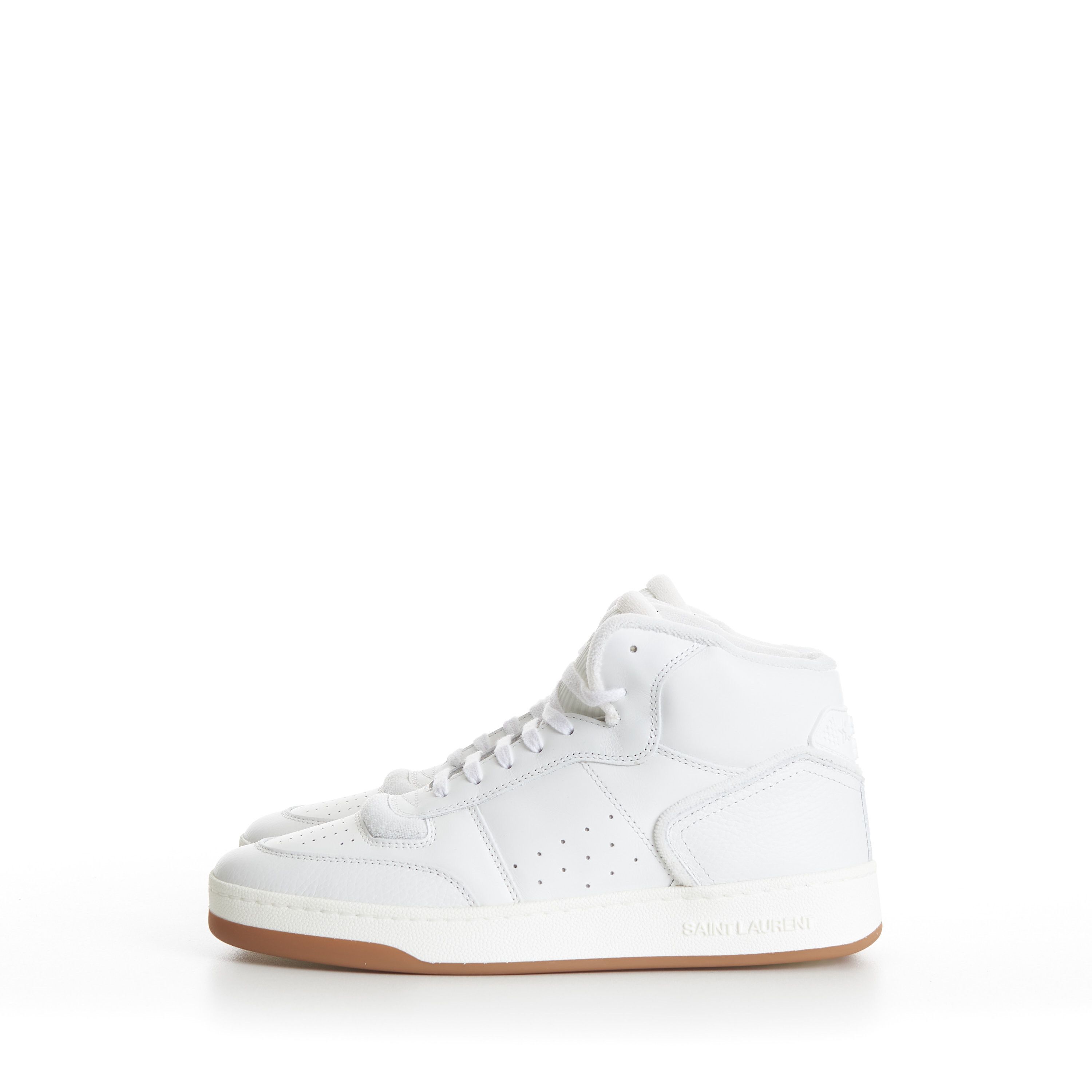 Saint Laurent Paris SL/80 Vintage White Mid-top Sneakers Size US 9 / EU 42 - 5 Thumbnail