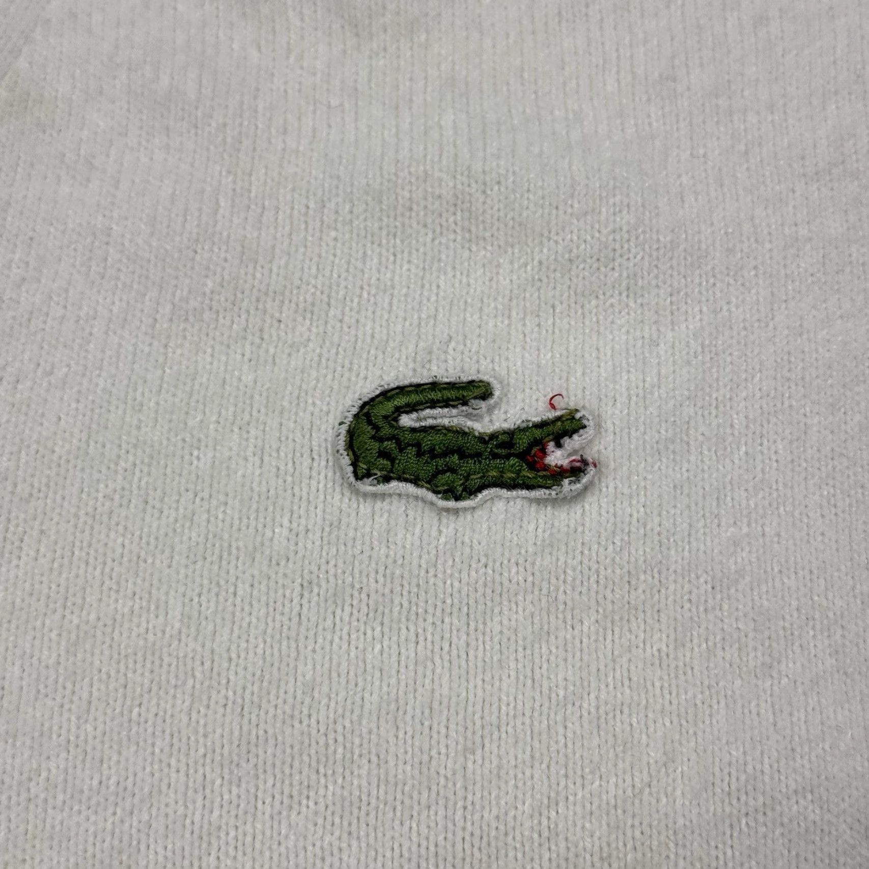 Izod VINTAGE 70s Izod Lacoste White Crocodile Embroidered Logo Sweater Men's Large Knit Pullover Casual Classic Size US L / EU 52-54 / 3 - 3 Thumbnail