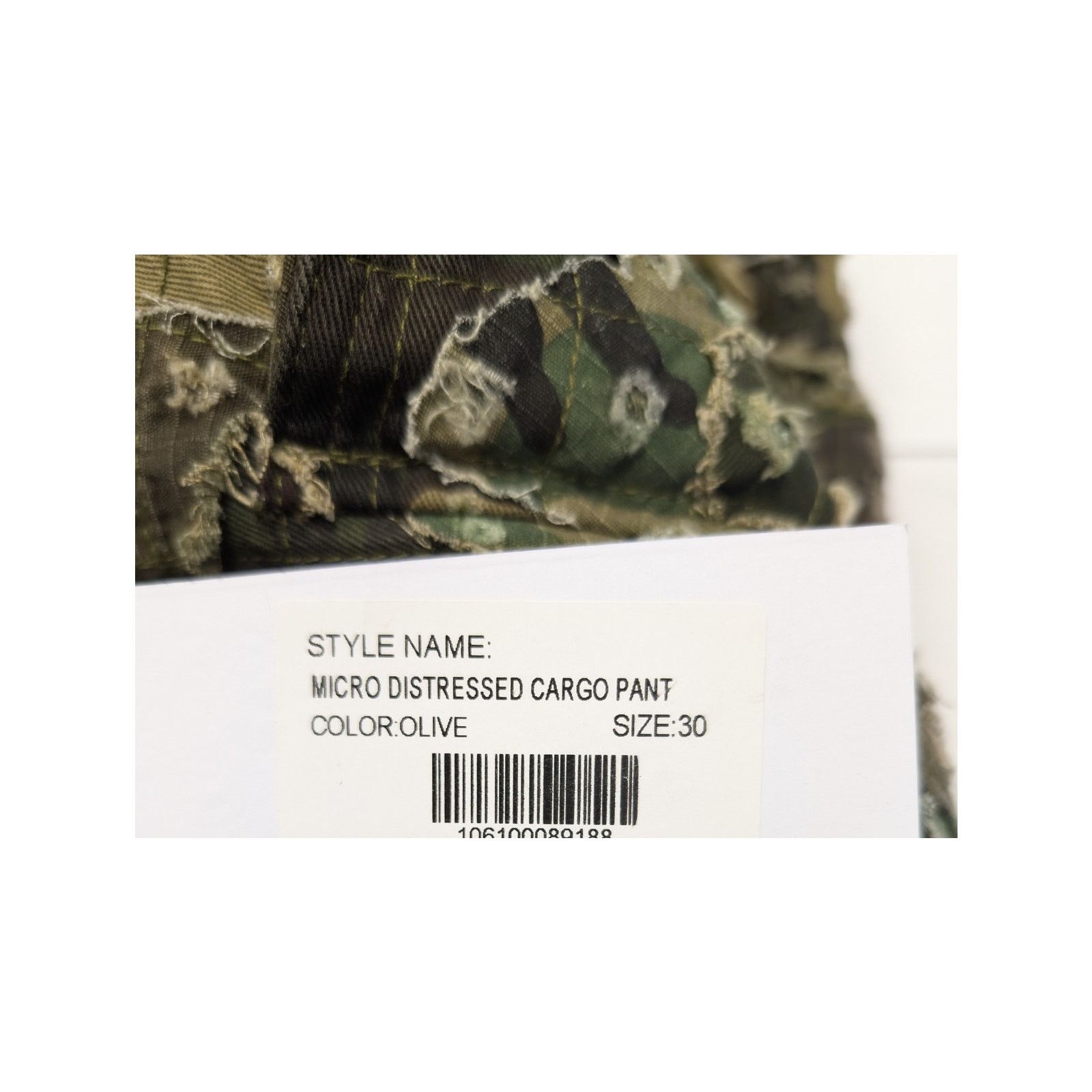 Who Decides War o1rshd1 Micro Distressed Cargo Pants in Olive Size US 30 / EU 46 - 19 Thumbnail