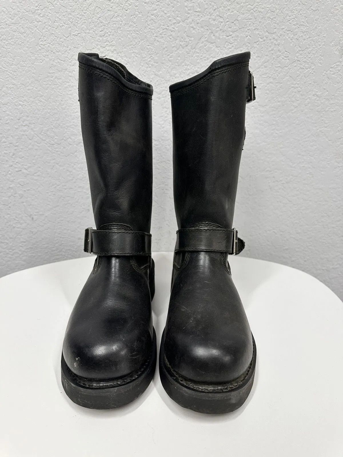 Western Rise Vintage Leather Boots Harley Davidson Y2K Racing Moto Y2K Size US 7.5 / EU 40-41 - 4 Thumbnail