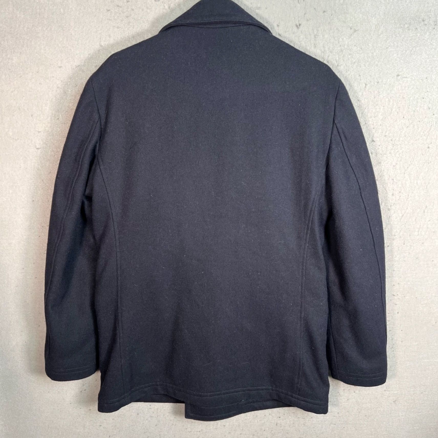 Ralph Lauren VINTAGE Lauren Ralph Lauren Mens Double-Breasted Peacoat 18R Navy Wool Blend Size XXL / US 16-18 / IT 52-54 - 2 Thumbnail