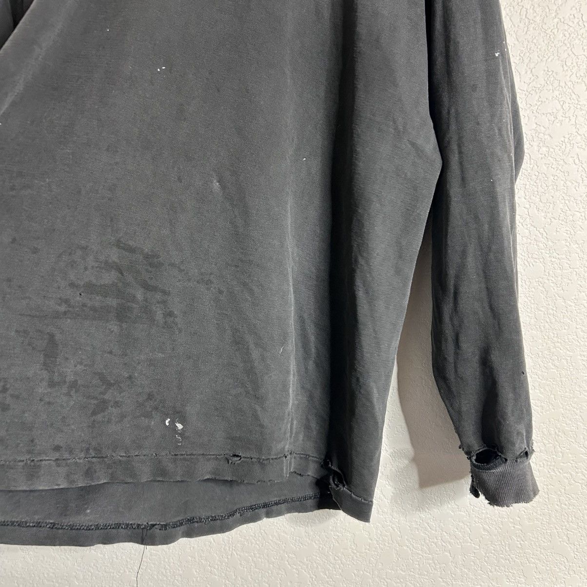 Hanes × Other × Vintage Vintage faded black blank hoodie tee shirt Size US XL / EU 56 / 4 - 4 Thumbnail