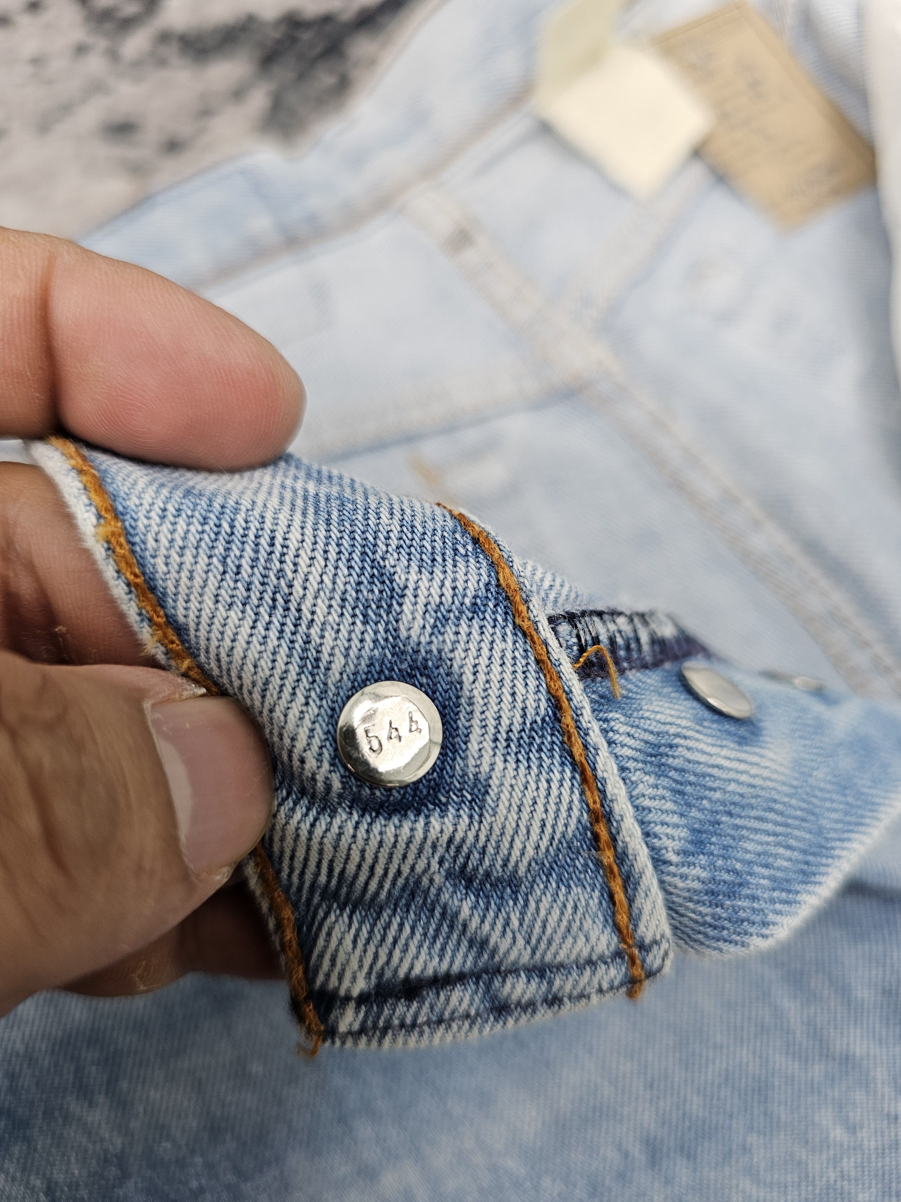 Levi's Vintage Clothing Vtg 90's LEVIS 501 Made In Usa Ripped Taper Light Blue L0530 Size US 29 - 12 Thumbnail
