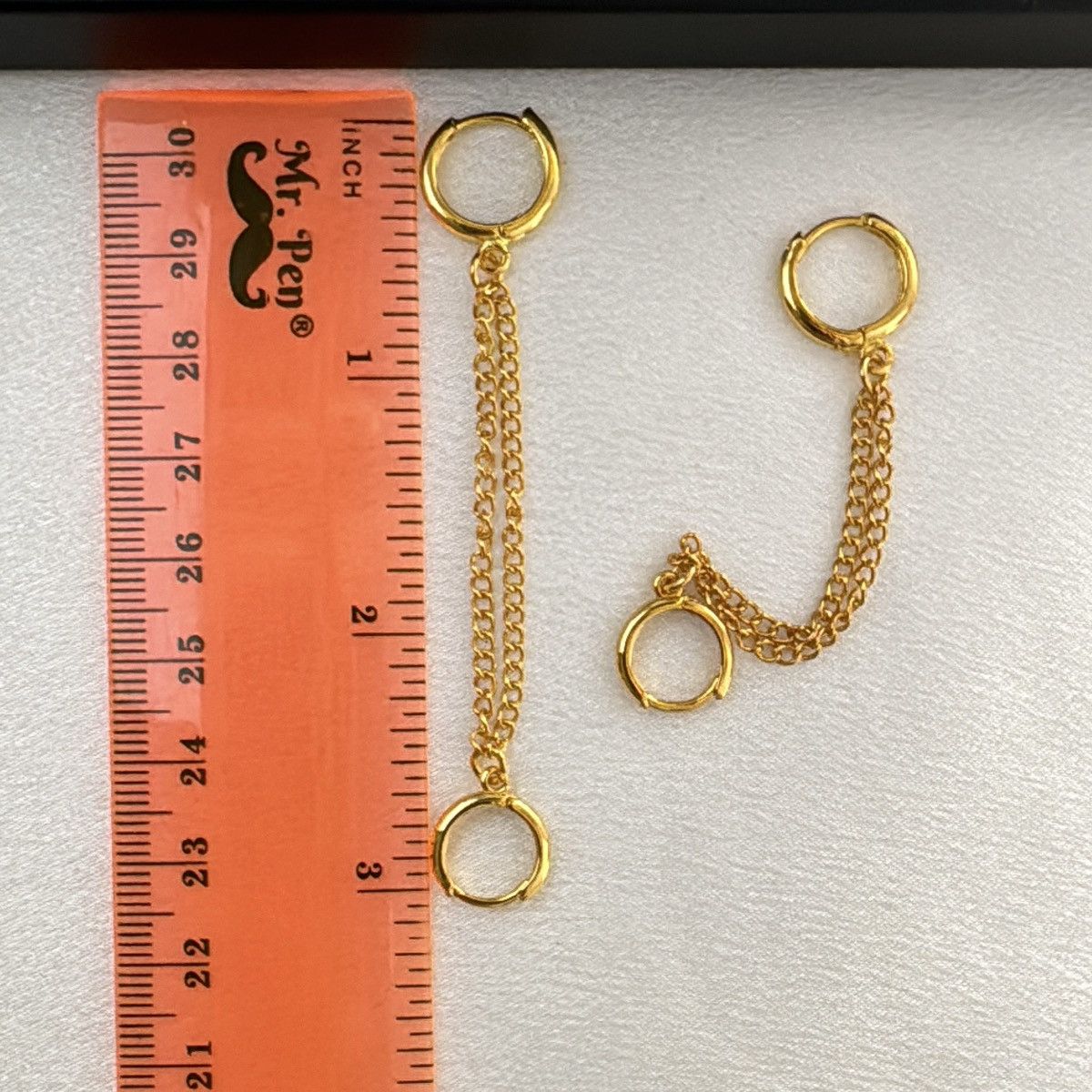 Other Double Piercing Dangle Chain Earrings for Women Size ONE SIZE - 4 Thumbnail