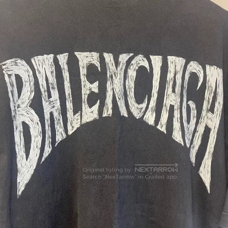 Balenciaga Balenciaga Back Big Letter Logo Short Sleeve Size US S / EU 44-46 / 1 - 3 Thumbnail