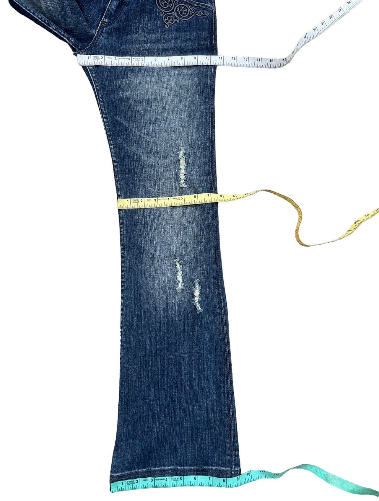 BUFFALO BOBS VTG Buffalo Jeans Japan Distress Denim Stretch Flare Jeans Size US 29 - 4 Thumbnail