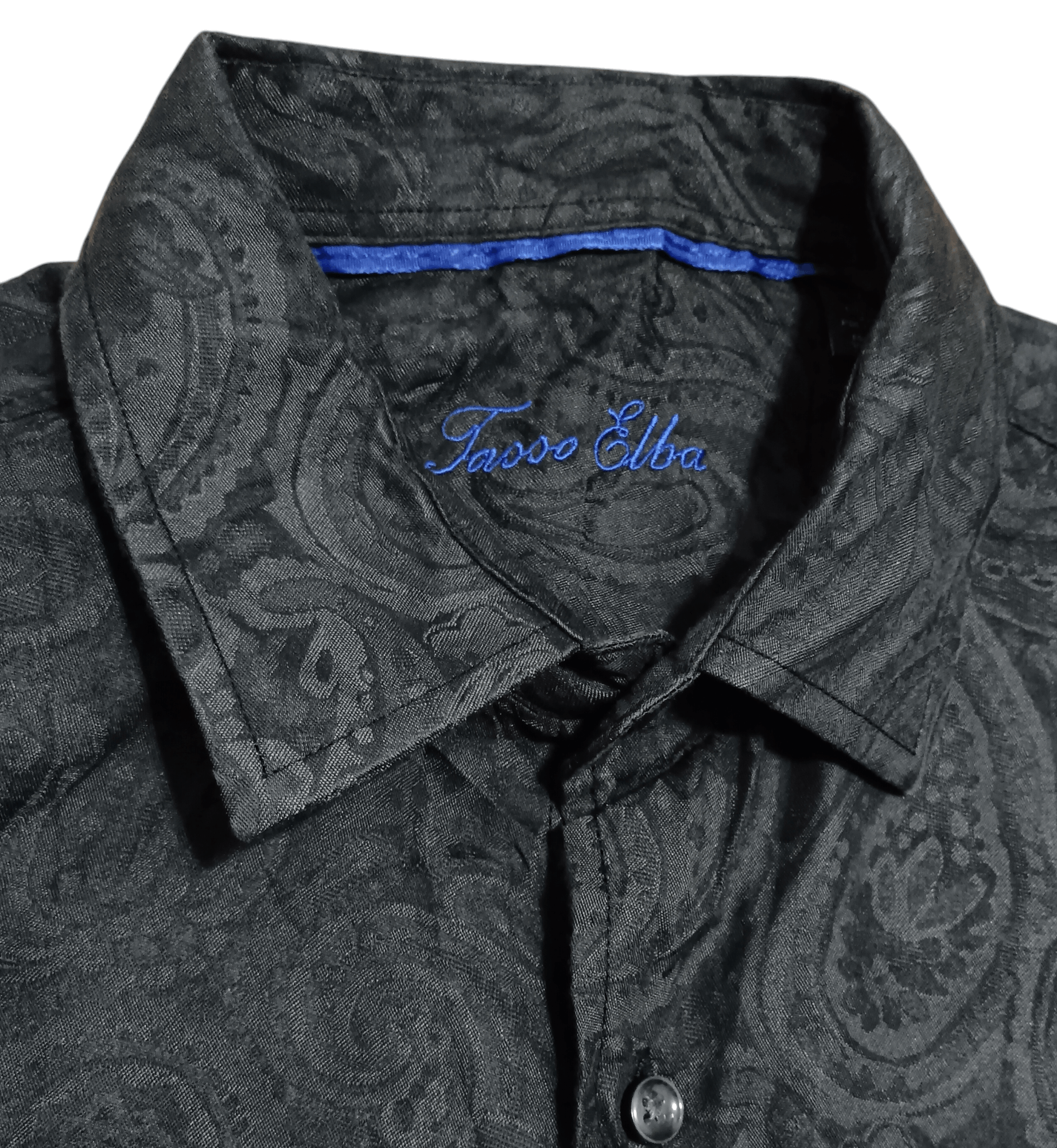Japanese Brand × Tasso Elba TASSO ELBA BLACK PAISLEY BUTTON UP SHIRT Size US M / EU 48-50 / 2 - 2 Thumbnail