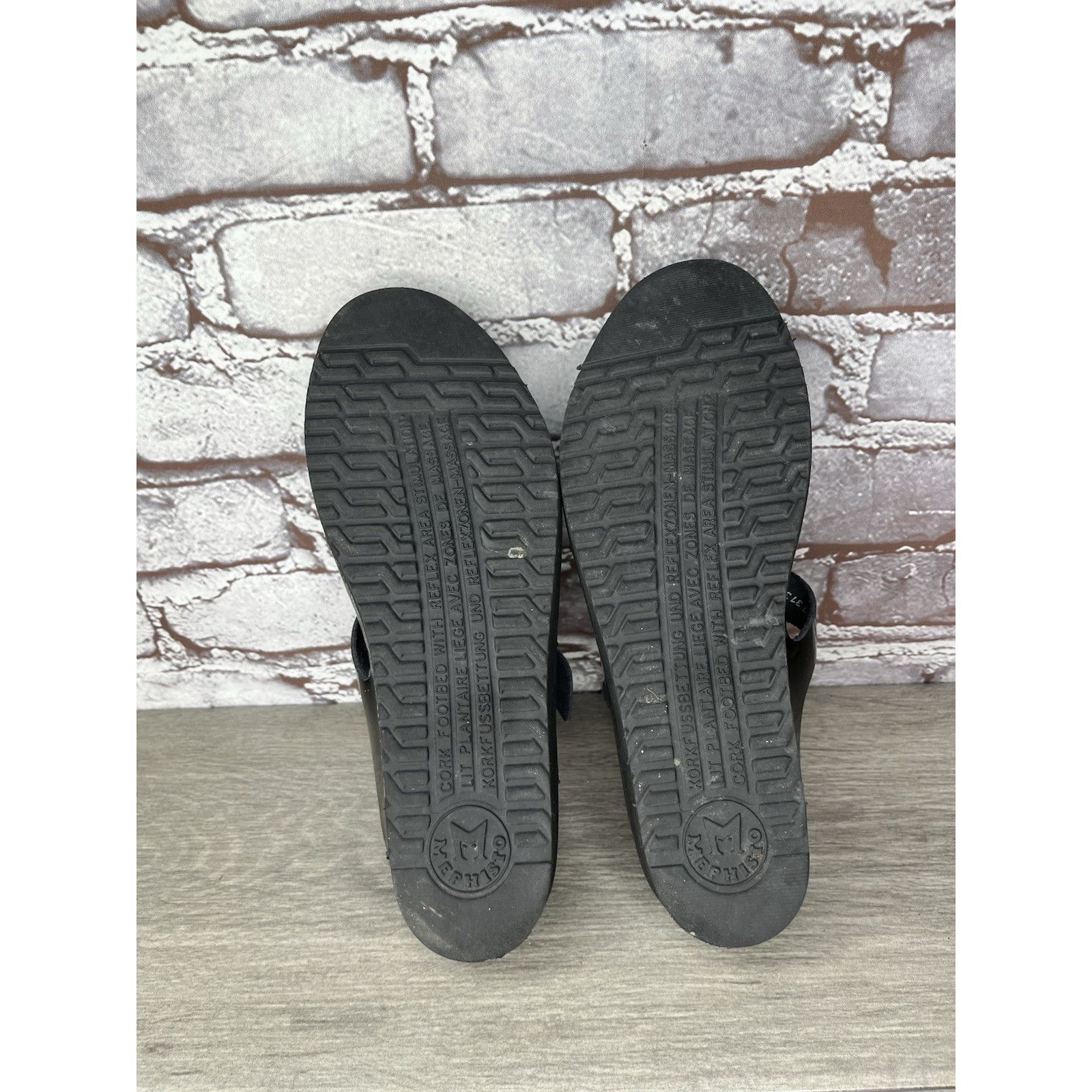 Mephisto Mephisto Black Patent Leather Buckle Wedge Sandals Women’s S Size US 7.5 / IT 37.5 - 8 Thumbnail
