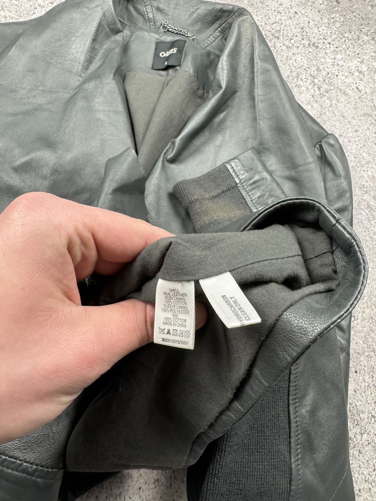 Japanese Brand 90’s Asymmetrical Rick Owen’s Style Leather Jacket Japanesse Size M / US 6-8 / IT 42-44 - 9 Thumbnail