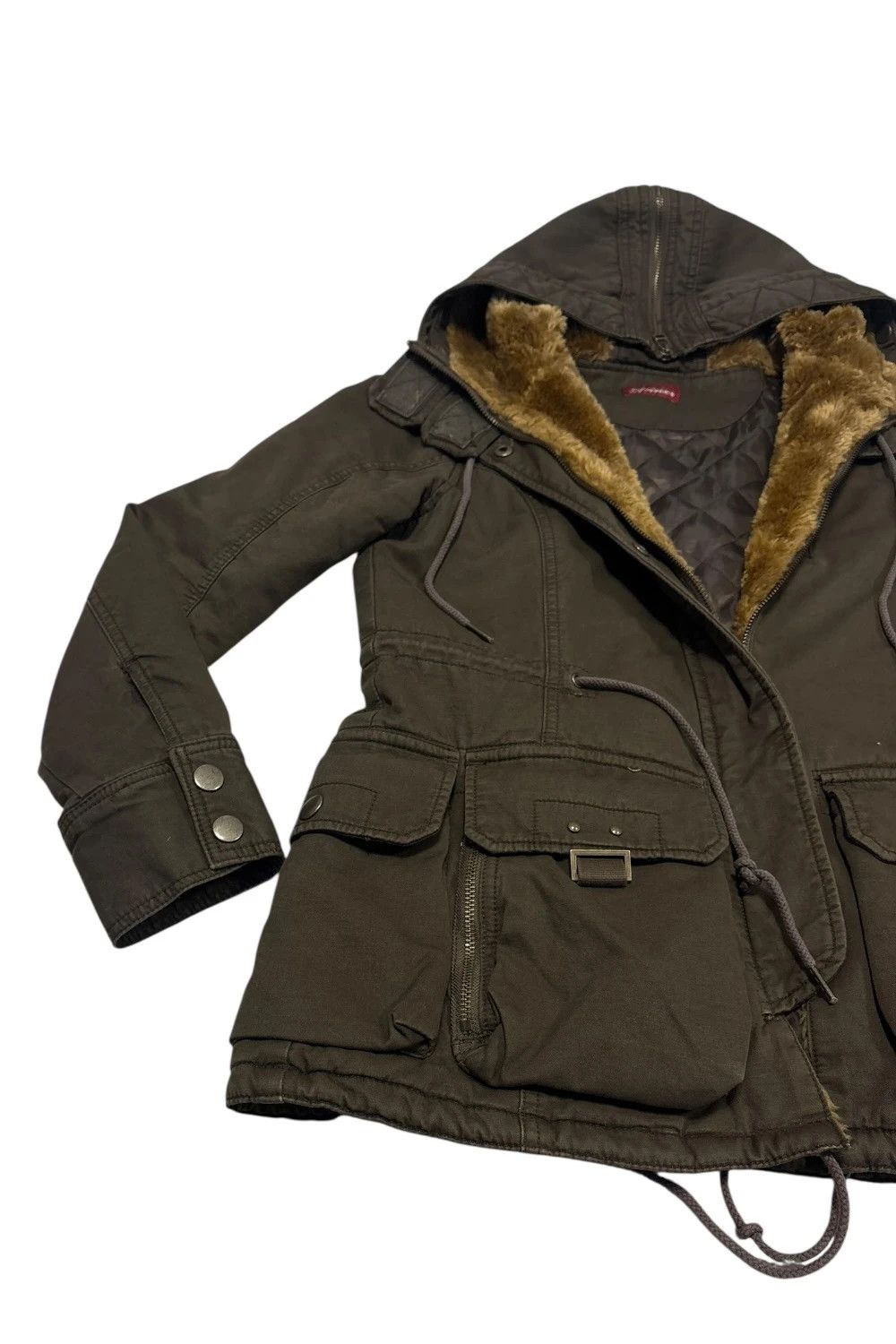 Avirex Avirex boa lined khaki utility mod coat w split hood Size US S / EU 44-46 / 1 - 2 Thumbnail