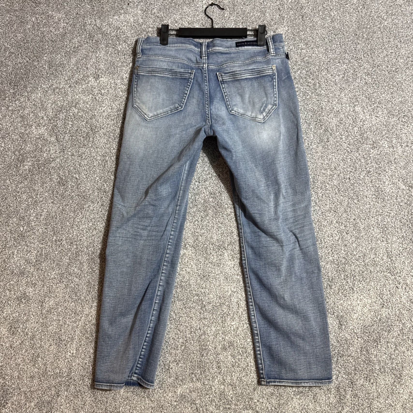 Vintage Rock & Republic Jeans Women 10M Streetwear Distressed Grunge 5-Pocket Denim Blue Size 10 Womens Size 32" / US 10 / IT 46 - 6 Thumbnail