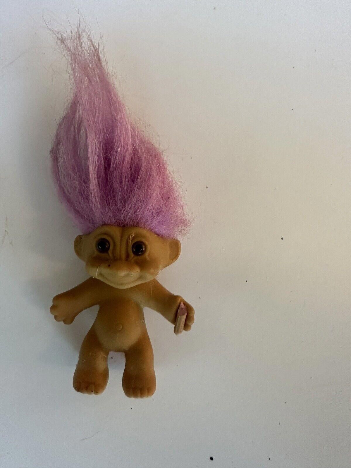 Russell Athletic Vintage Russ Good Luck Treasure Troll Purple Hair 3” Size ONE SIZE - 2 Thumbnail