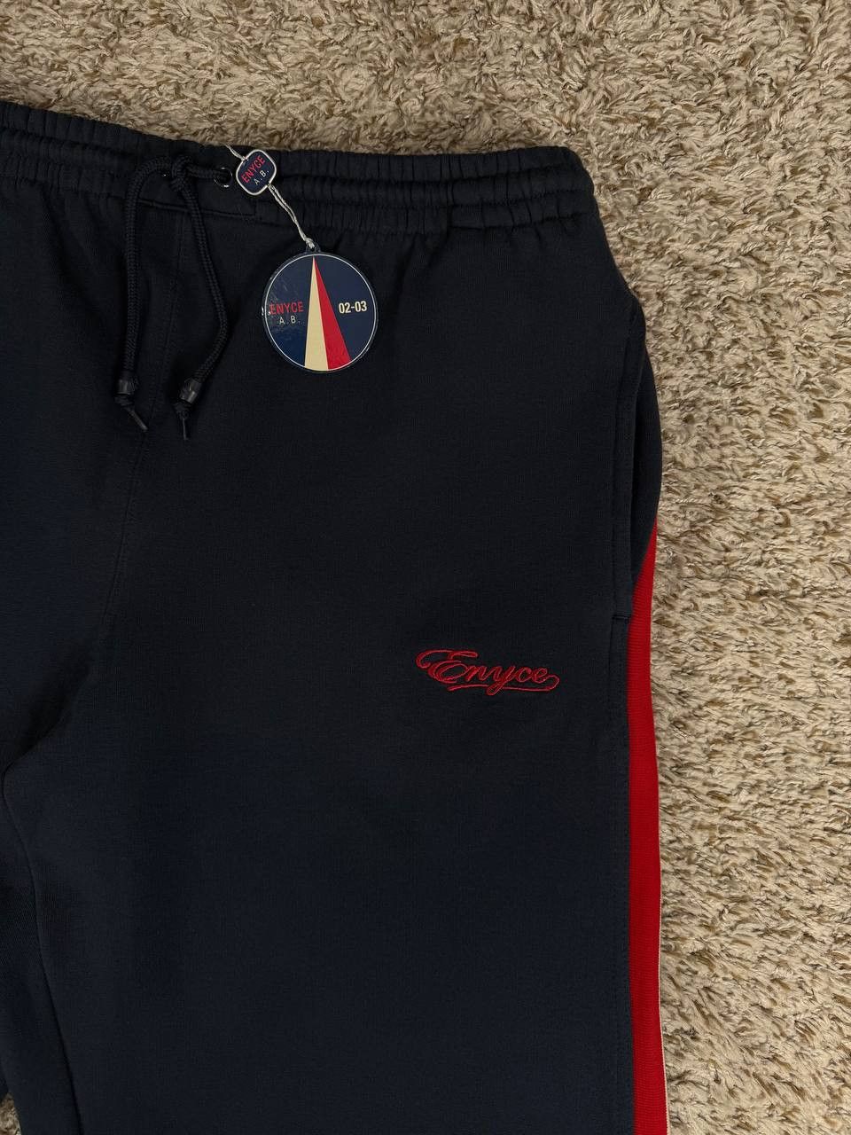 Enyce Enyce Sweatpants Y2K 2000s Red Side Stripe Hip Hop Size US 38 / EU 54 - 5 Thumbnail