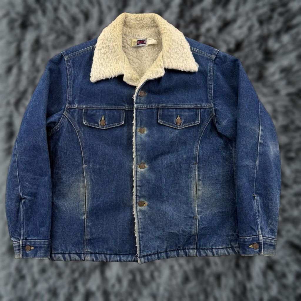 Vintage VINTAGE Big Mac Denim Jacket Mens Large Blue 80s Trucker Sherpa Lined Western USA Jacket Size US L / EU 52-54 / 3 - 1 Thumbnail