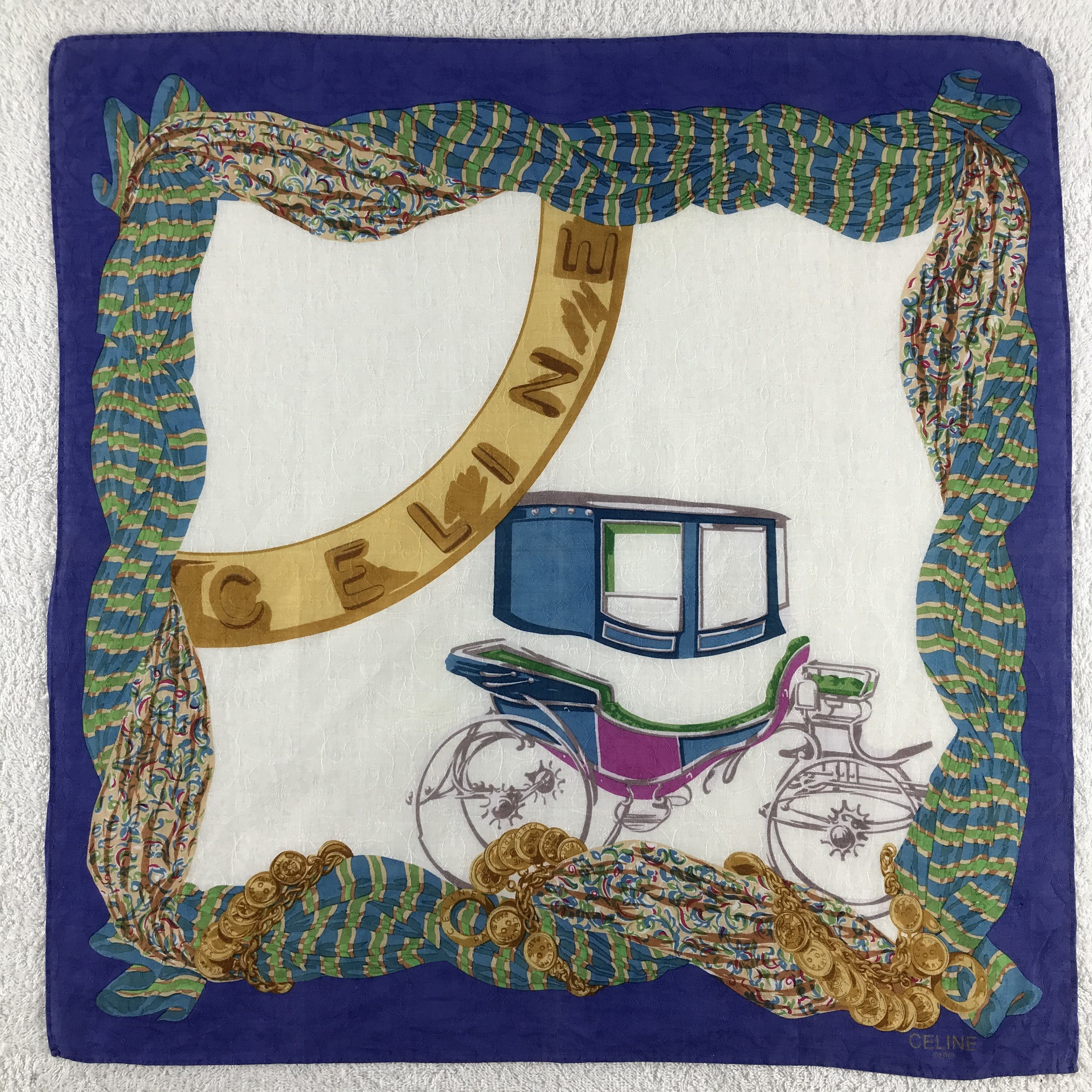 Celine × Vintage Celine Bandana / Handkerchief / Neckerchief - S256 Size ONE SIZE - 1 Thumbnail