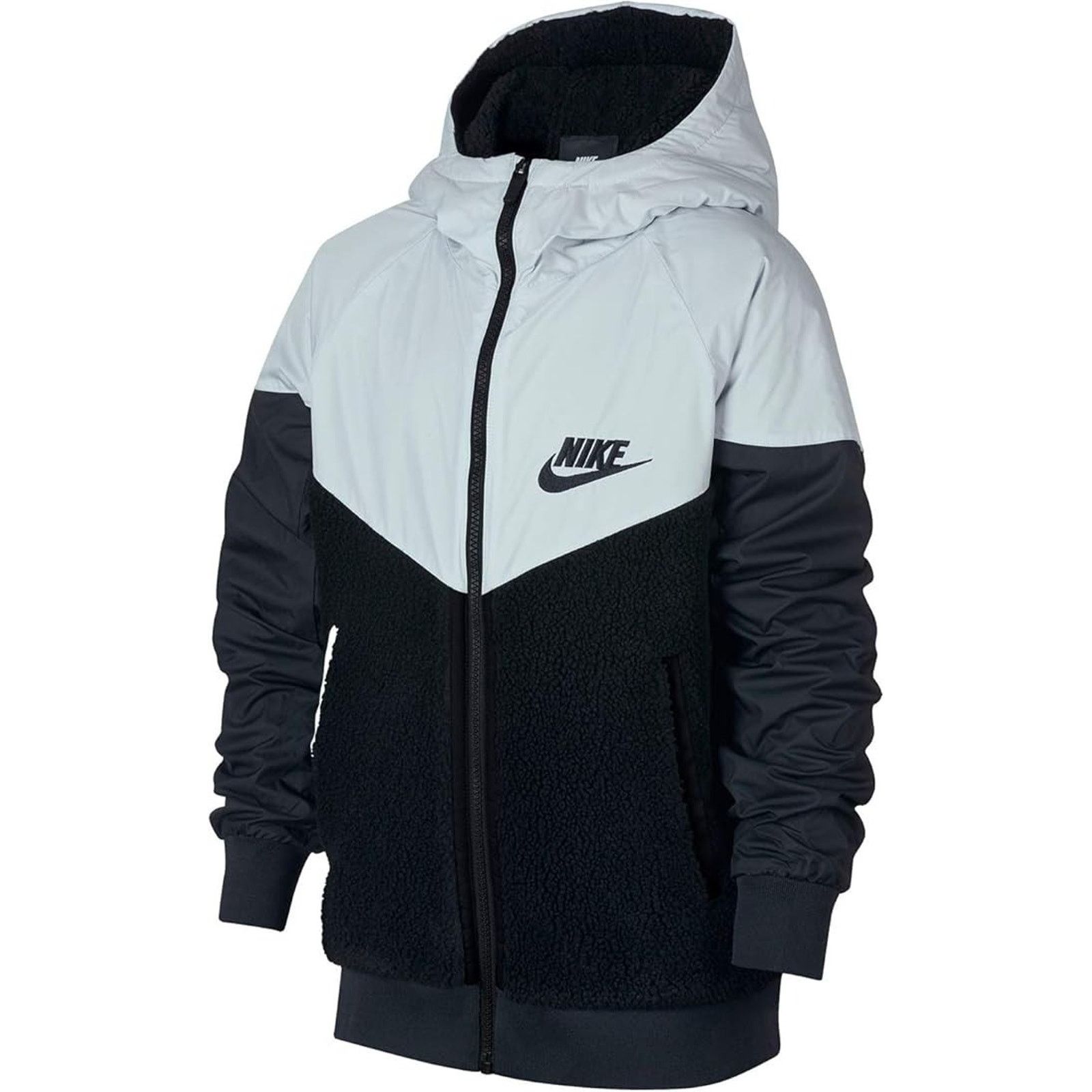 Nike NIKE Boy's Sportswear Windrunner Sherpa Jacket M AA0069-010 Size US M / EU 48-50 / 2 - 1 Thumbnail